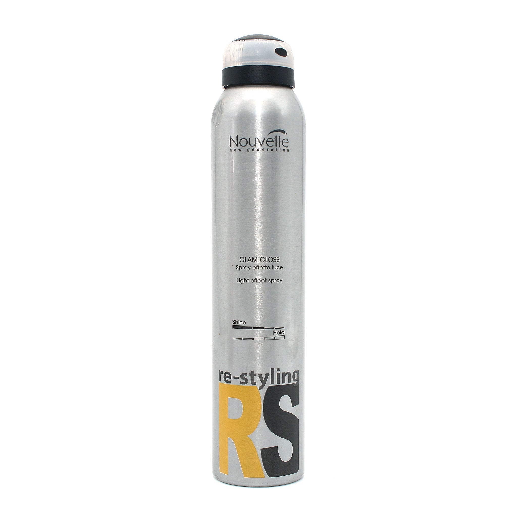 Nouvelle Re Styling Glam Gloss Light Effect Hair Spray 7.4 oz - Shine & Hold for Smooth, Frizz-Free Hair - Perfect for Parties, Weddings & Everyday Styling