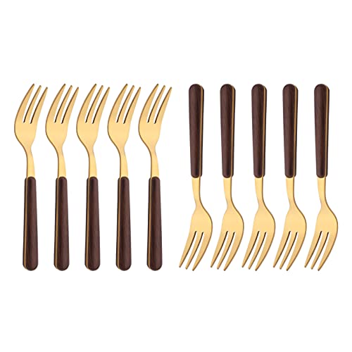 Gold & Wooden Handle