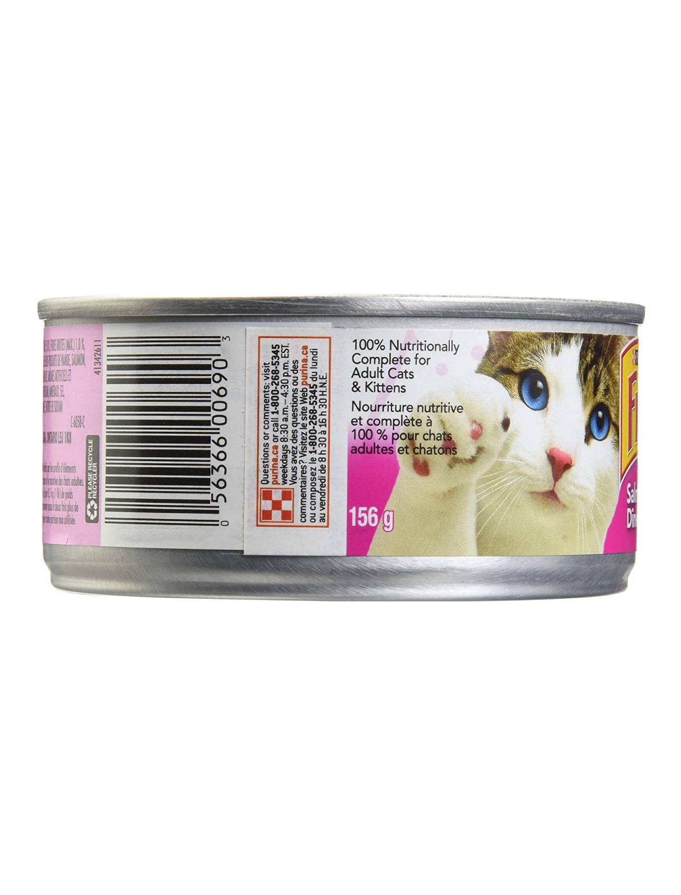 Friskies Salmon Dinner Canned Cat Food 5.5oz - Grain Free Wet Cat Food for Adult & Senior Cats - High Protein Meal for Indoor & Outdoor Cats - Perfect for Daily Feeding & Special Occasions