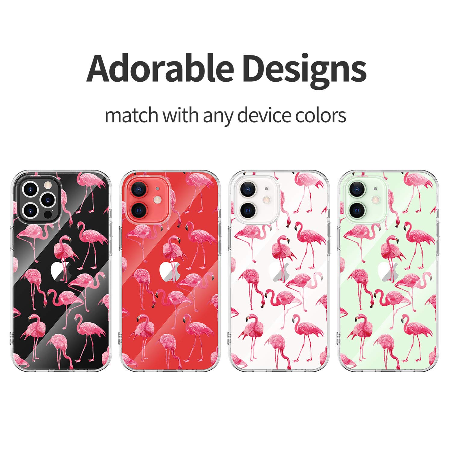 Floral Pattern Clear Case for iPhone 12 Mini 5.4
