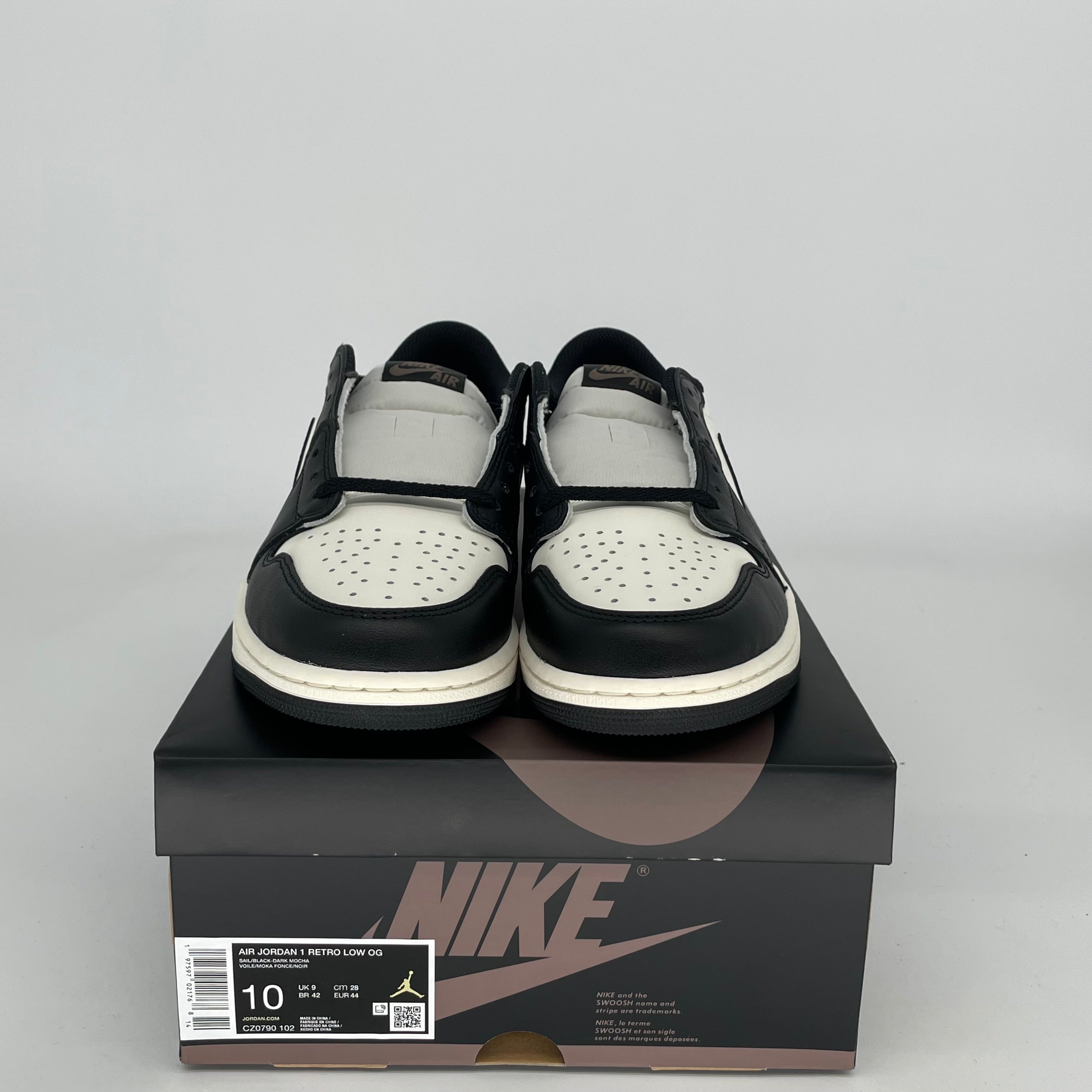 AIR JORDAN 1 LOW MOCHA Men's Sneakers Size 10 - CZ0790-102 | Retro Basketball Shoes for Casual Wear & Street Style Fashion