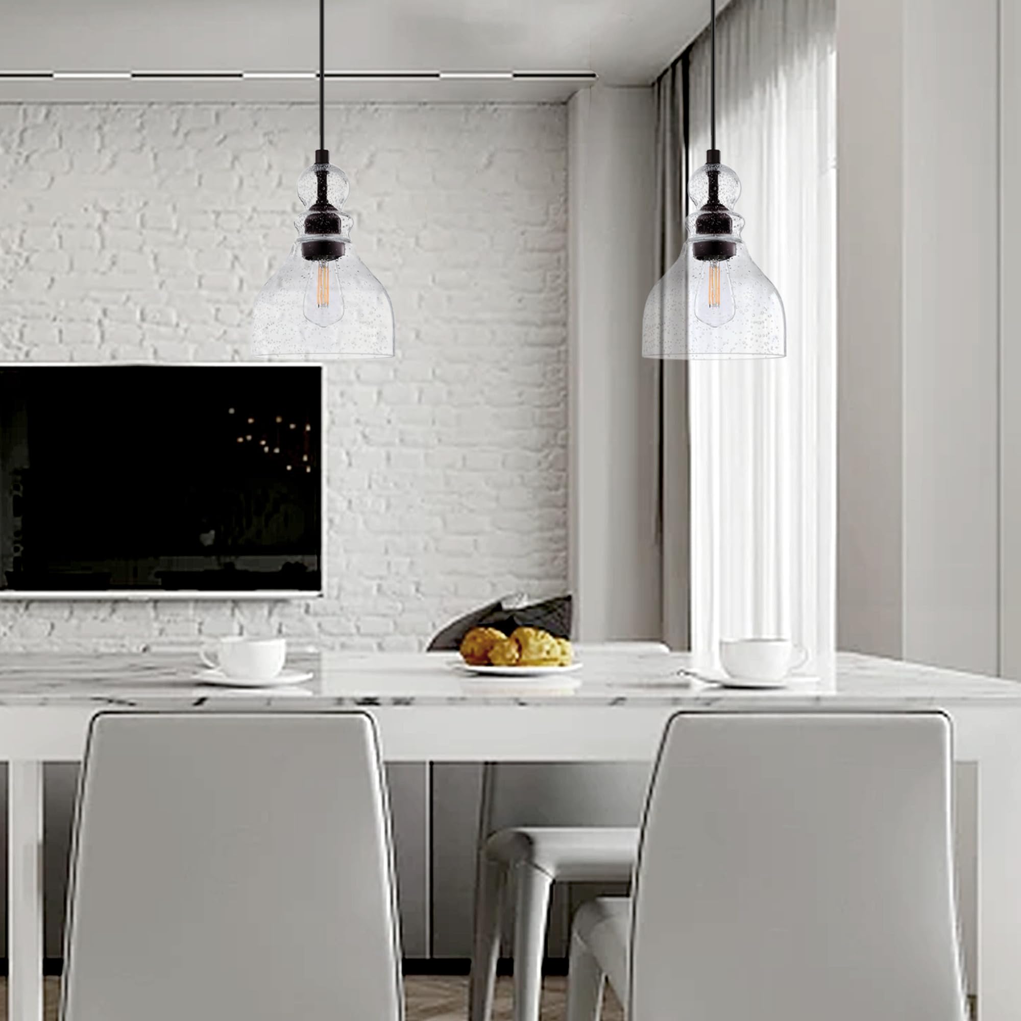 3 Pack Modern Industrial Farmhouse Pendant Light - 6.5