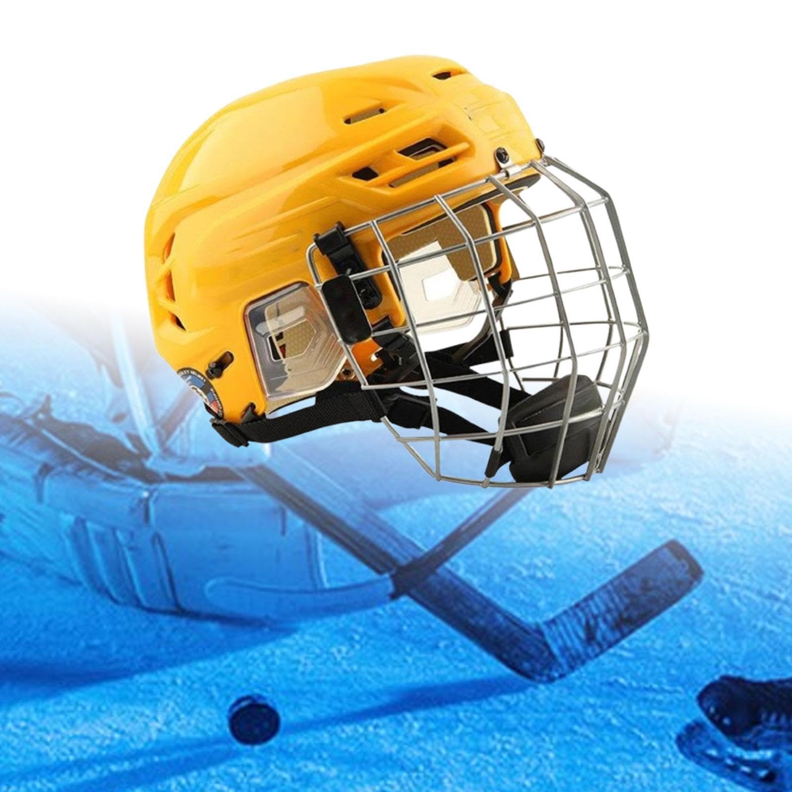 YIJU Adjustable Ice Hockey Helmet with Facemask - Professional Sports Equipment for Hockey Players - Perfect for Training, Competition & Speed Skating
