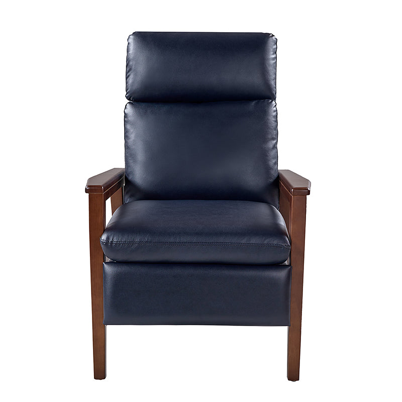 Premium Rainer Faux Leather Recliner Chair with Solid Wood Frame - Timeless Elegance for Living Room, Home Theater & Office Comfort