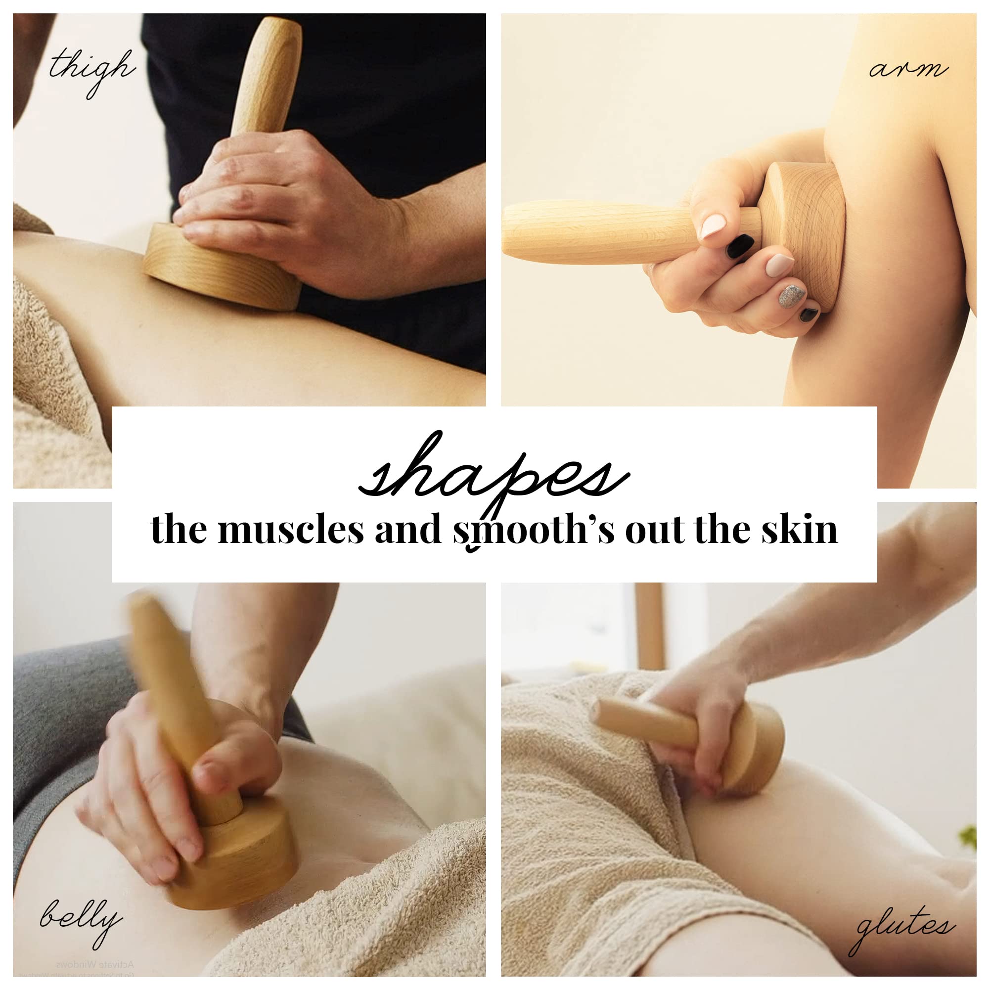 Tuuli Accessories – 5-Piece Wooden Cupping Therapy Set for Muscle Relief & Skin Health | Natural Body Massage Cups for Pain Relief, Detox & Relaxation | Perfect for Home Spa, Yoga Recovery & Self-Care