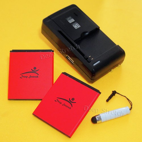 2-Pack 2700mAh Extended Slim Battery with Universal Dock & USB Charger | Includes Touch Screen Stylus | Compatible with AT&T ZTE Mustang Z998 | Perfect for Home, Office & Travel Use