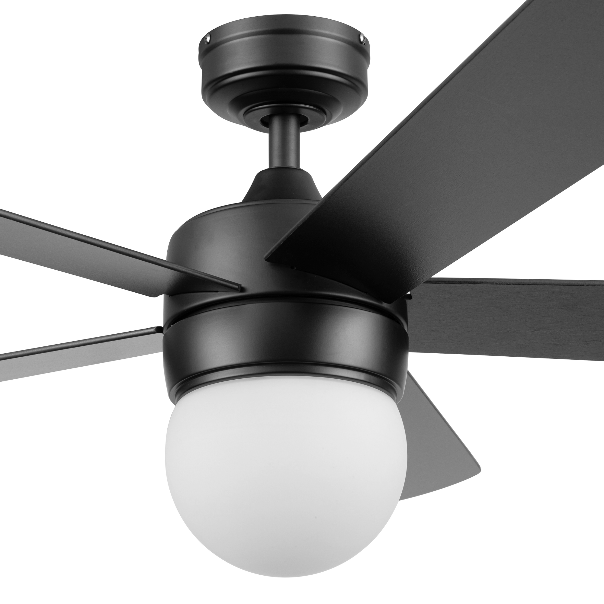 52 Inch Ardrey Kell Matte Black Ceiling Fan with Remote Control - Quiet, Energy Efficient for Bedroom, Living Room & Outdoor Use