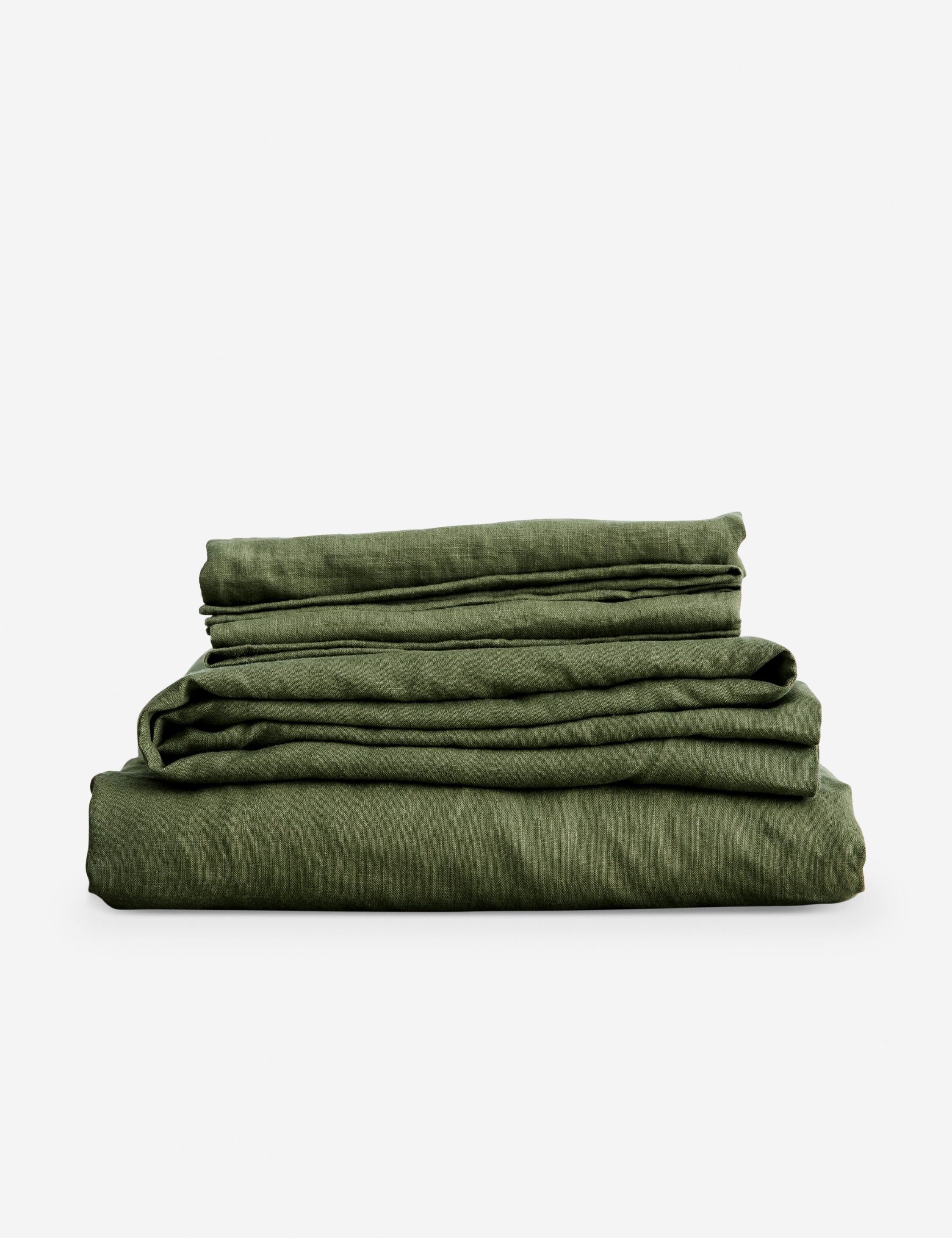 Premium European Flax Linen Sheet Set - Breathable & Soft Bedding by Cultiver | Perfect for All-Season Comfort in Master Bedroom, Guest Room & Vacation Homes