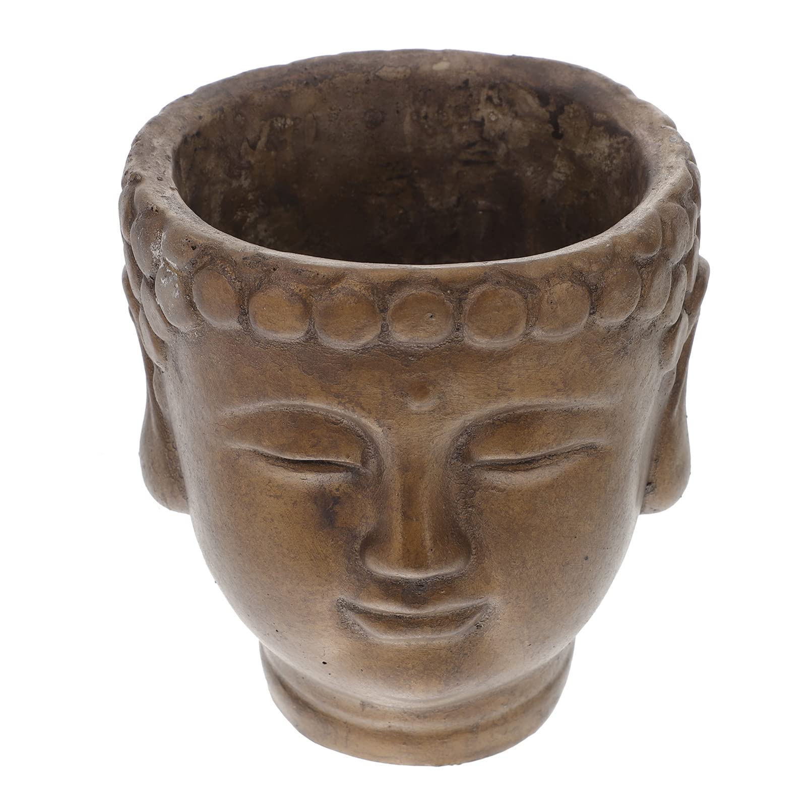HANABASS 2-Pack Buddha Head Planters - Ceramic Flower Pots with Monk Face Design for Indoor Plants, Succulents & Home Decor | Perfect for Zen Garden, Yoga Studio & Meditation Space