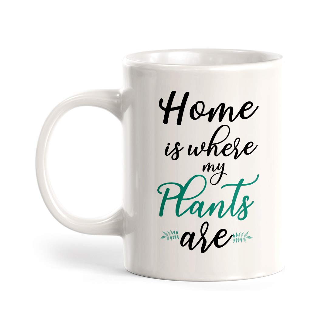 Home Is Where My Plants Are - 11oz Plastic Coffee Mug with Lid, BPA-Free Travel Mug for Hot & Cold Drinks - Perfect for Office, Commute, and Plant Lovers