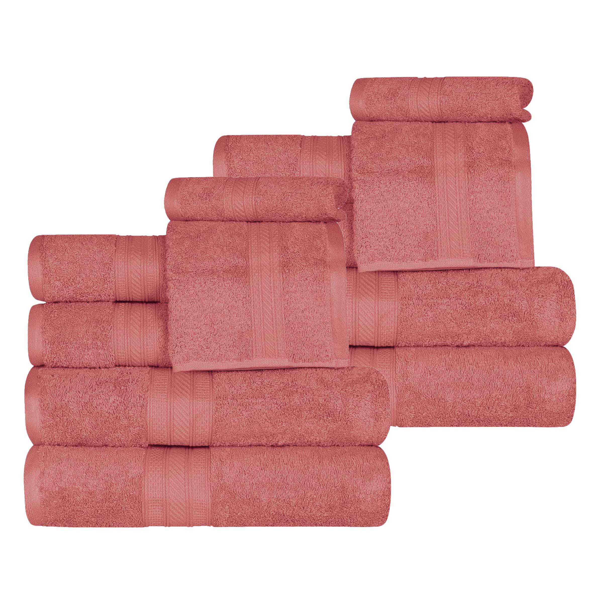 Premium Atlas Cotton Plush Heavyweight Luxury 12-Piece Bath Towel Set - Ultra Soft & Absorbent for Spa, Hotel, and Home Use