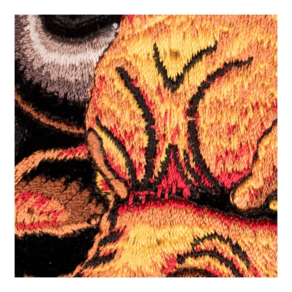Angry Bull Head Iron-On Patch - Small Size for Jackets, Bags & DIY Crafts - Durable Embroidered Design for Denim & Backpacks