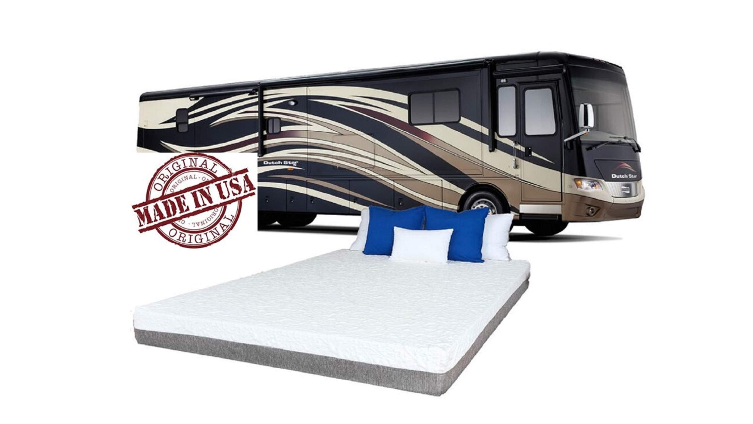 10 Inch Queen Size Graphite Gel Memory Foam Mattress - Premium Cooling Sleep Solution with 8-Way Stretch Cover for Campers, RVs & Trailers | Custom Sizes Available | Perfect for Outdoor Adventures & Road Trips