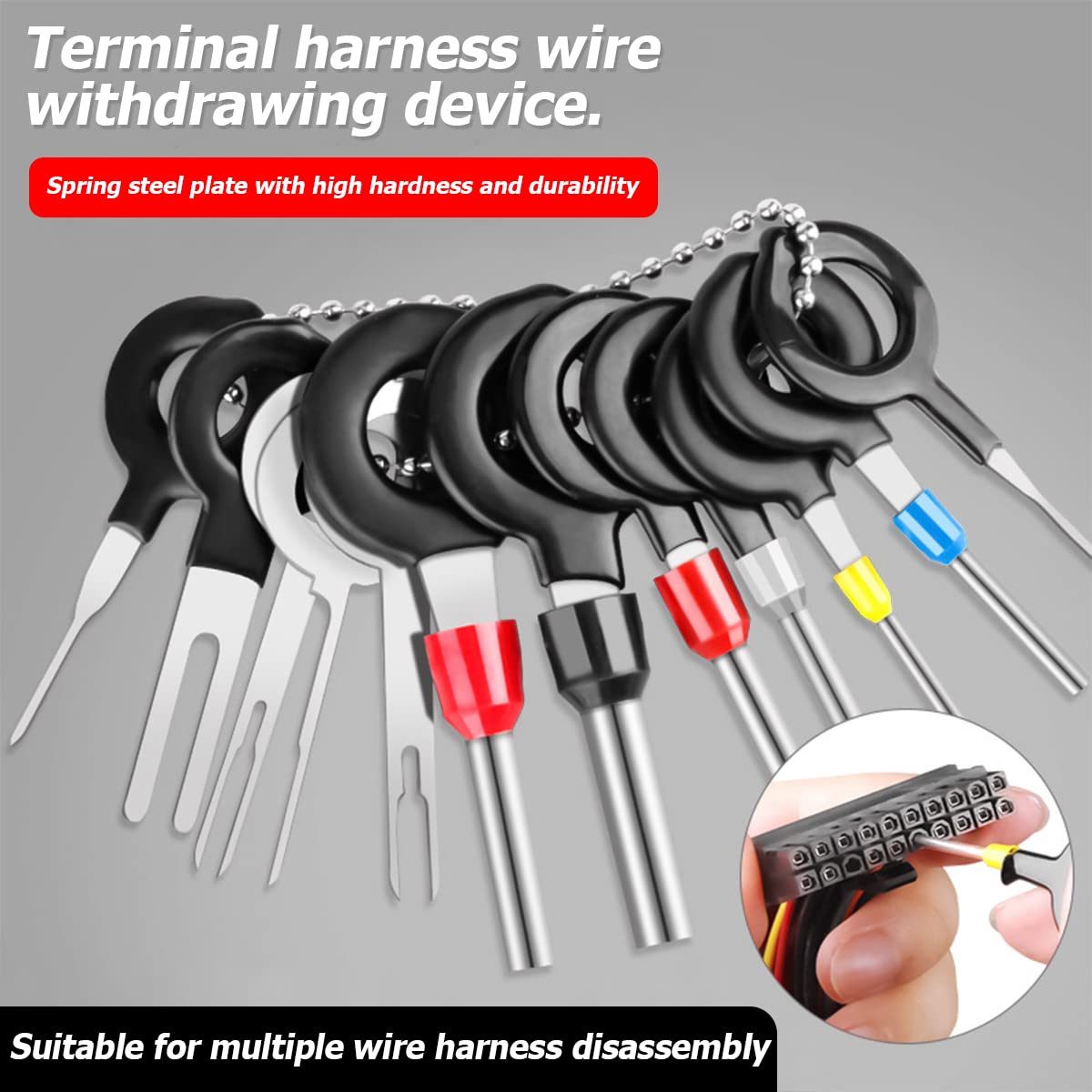 AUCELI 82PCS Automotive Terminal Removal Tool Kit - Car Wire Harness Depinning Tool Set with Connector Ejector Pins & Back Needle Remover | Perfect for DIY Car Repairs, Electrical Maintenance & Vehicle Wiring Projects