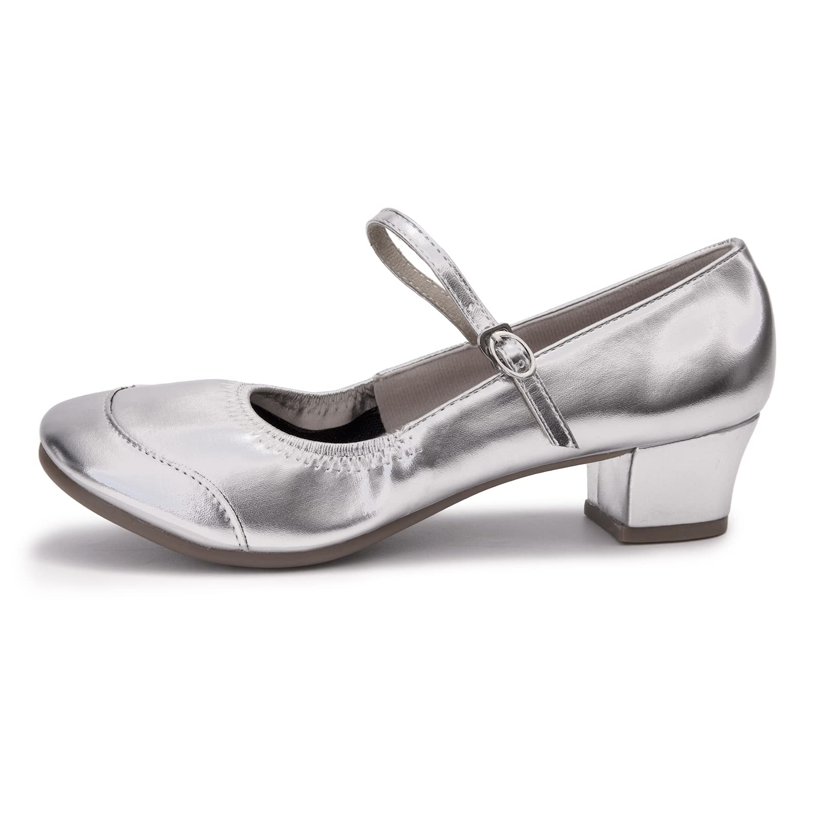 Women's Ballroom Dance Shoes - Latin Closed Toe Sandals with 1.5 Inch Heel for Social Dancing, Wedding, Competition & Practice | Comfortable Professional Dance Footwear