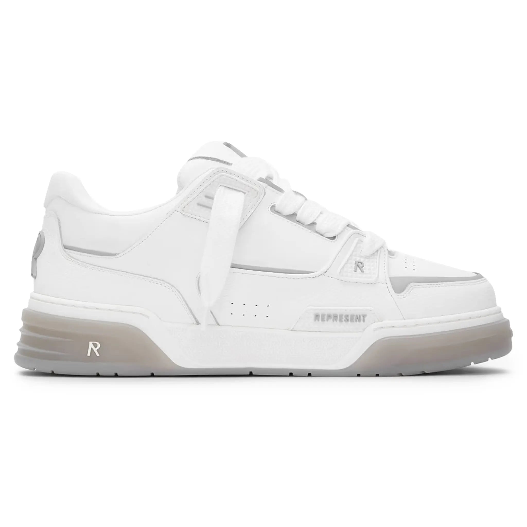Represent Studio White Grey Sneakers - Stylish & Comfortable Casual Shoes for Men & Women | Perfect for Walking, Running & Everyday Wear