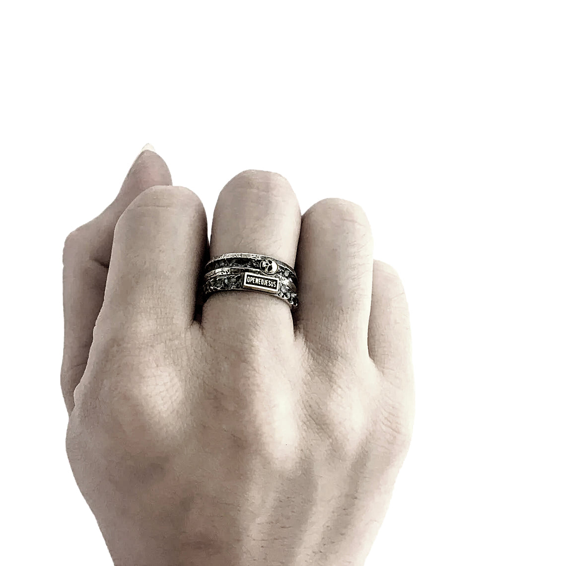 Skull Stone Stacker Ring for Women & Men - Gothic Punk Fashion Jewelry - Adjustable Stackable Rings for Daily Wear & Special Occasions