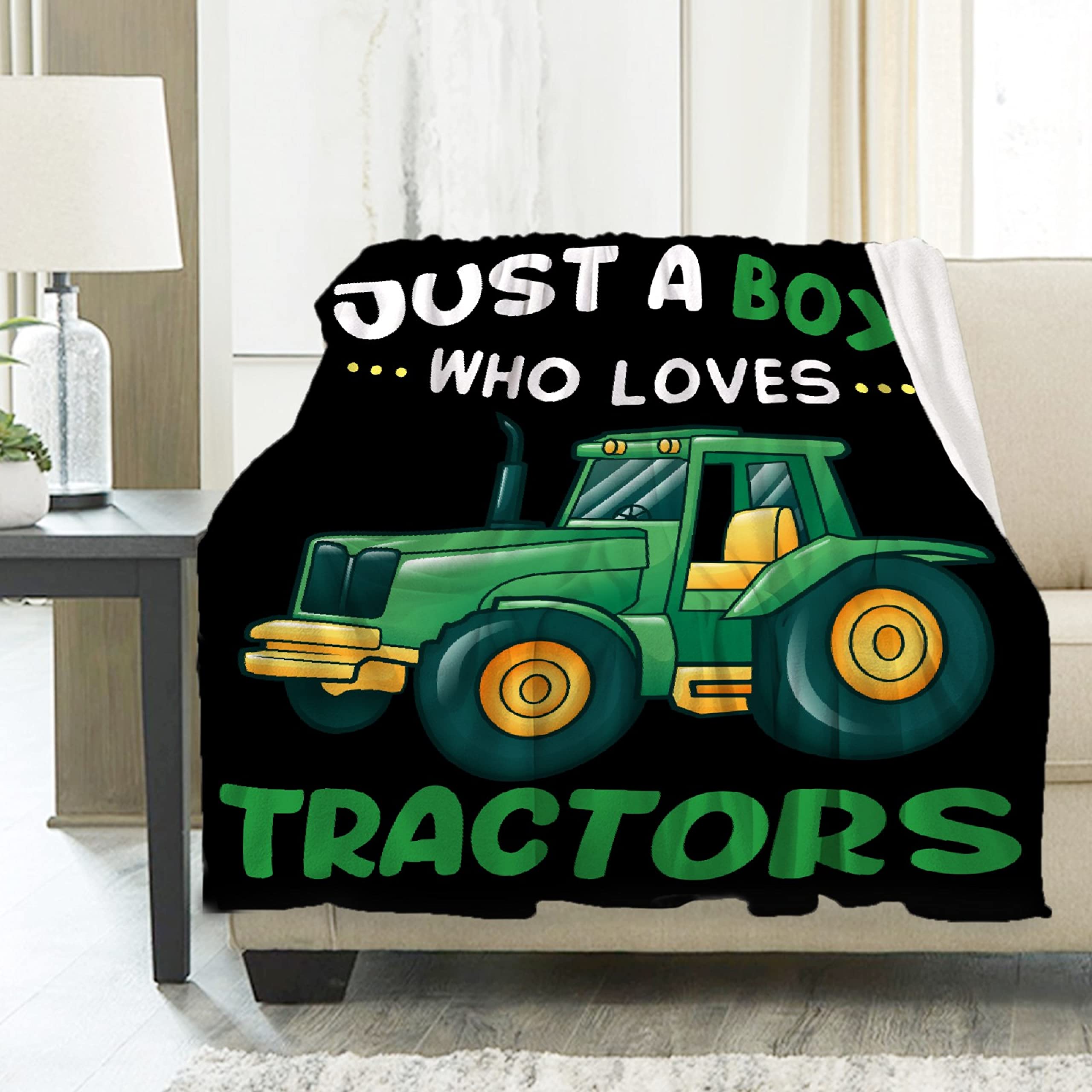 Ultra Soft Flannel Truck Tractor Blanket for Boys - 50