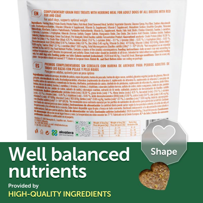 Weight Control Herring Dog Treats for Adult Dogs - Healthy Low-Calorie Snacks for Training & Rewards