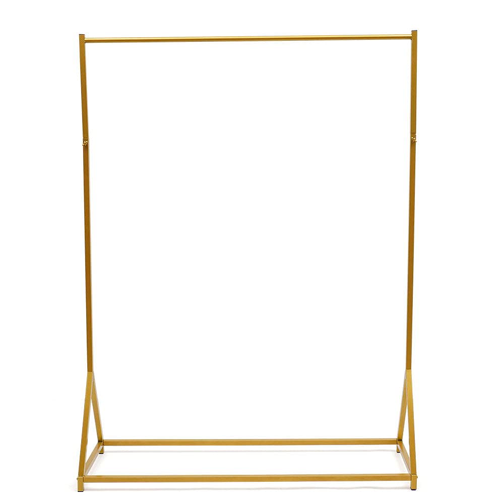 LOYALHEARTDY Gold Metal Wedding Dress Hanger - Adjustable Bridal Gown Rack Stand with Rectangular Frame for Wedding Dress Display, Storage, and Boutique Showcase - Perfect for Bridal Shops, Home Closet Organization, and Wedding Dress Preservation