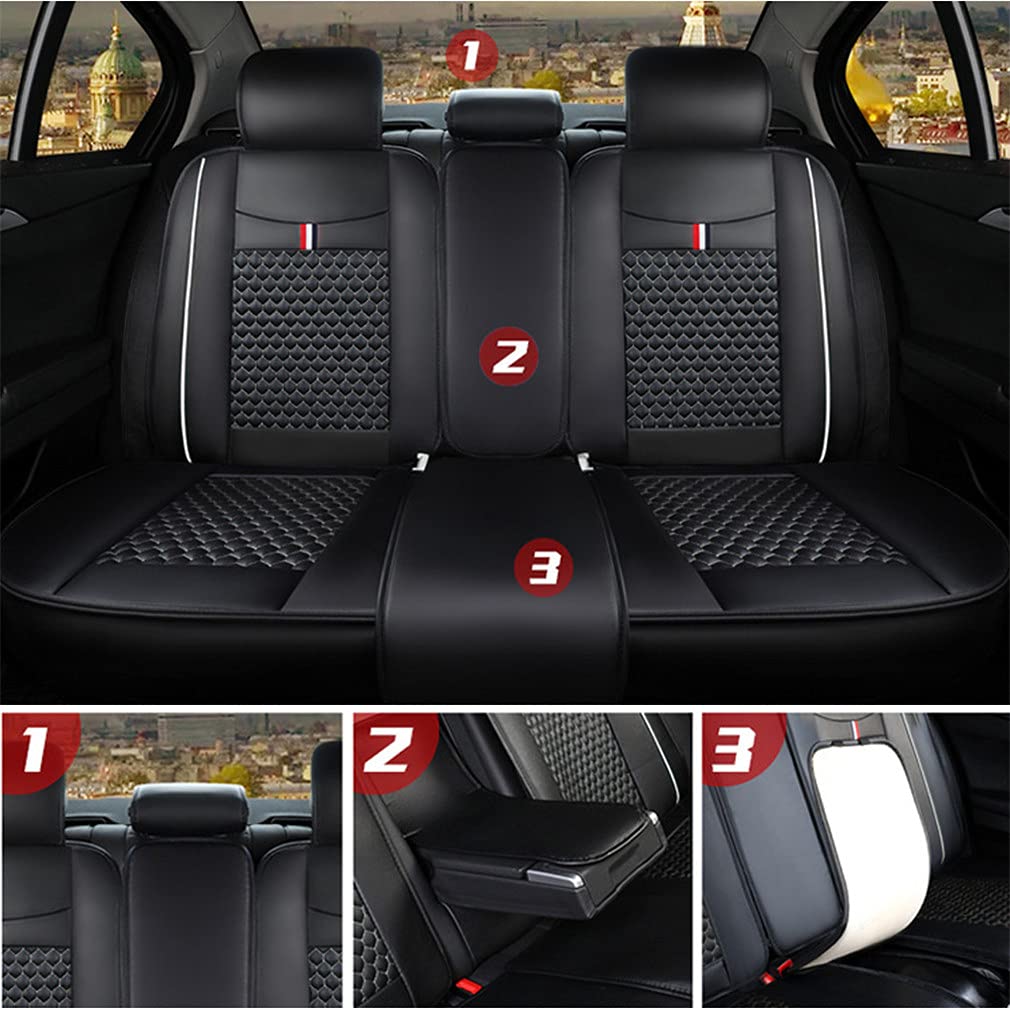 Premium Car Seat Covers for BMW I3 & M5 - 5-Piece Full Set with Pillows | Airbag Compatible | Black & Beige Options | Perfect for Daily Commute & Road Trips