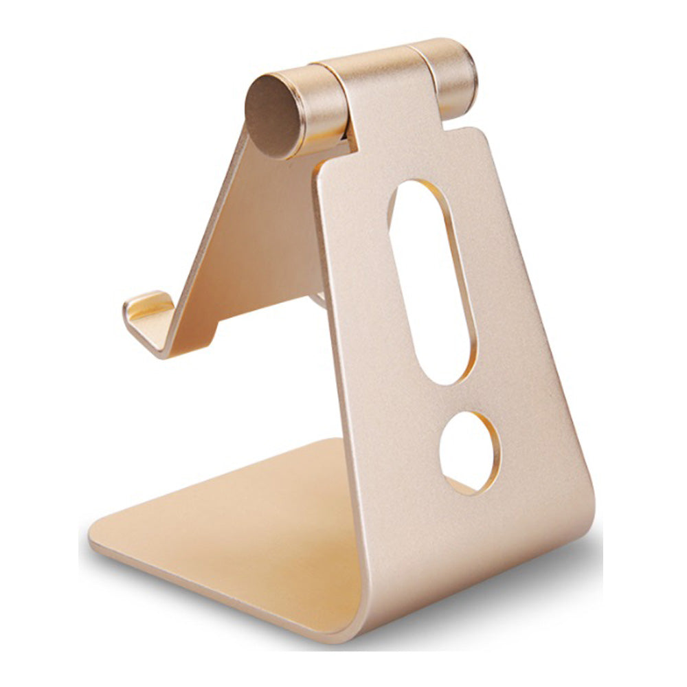 Adjustable Aluminum Phone & Tablet Stand - Silver/Gold - Perfect for Home Office, Video Calls, Cooking Recipes & Hands-Free Viewing