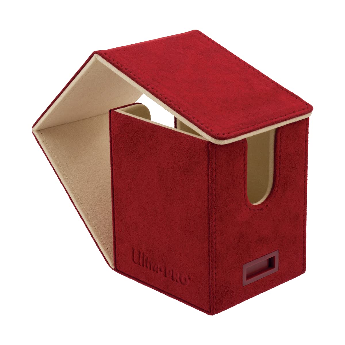 Ultra Pro Vivid Alcove Flip Deck Box (Red) - Holds 100 Double Sleeved Cards - Protective Storage for MTG, Pokemon, Yu-Gi-Oh, Sports & Trading Cards - Ideal for Game Nights, Tournaments & Collectors Display