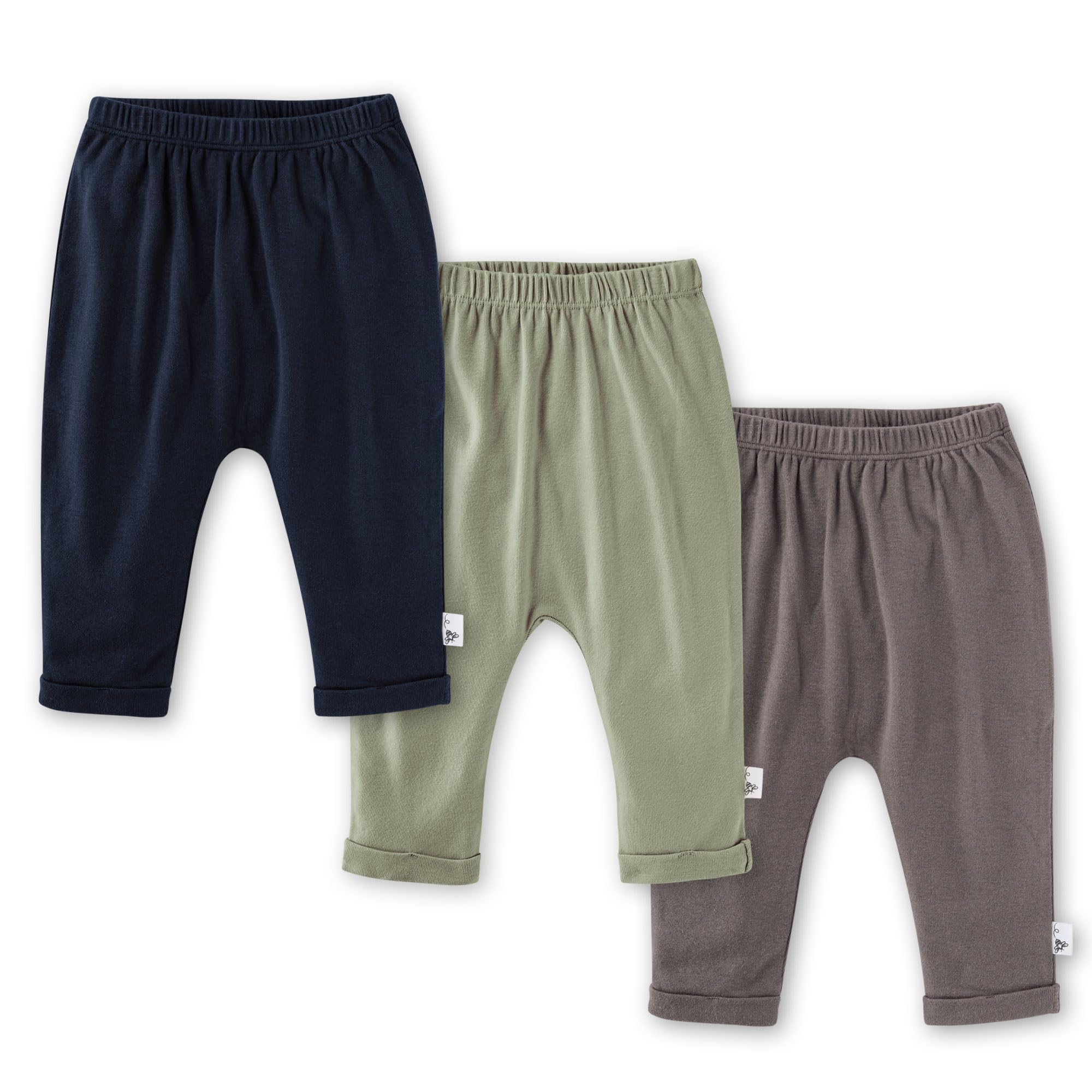 Burt's Bees Baby Organic Quilted Pants for Newborn to 24 Months - Soft Unisex Cotton Trousers for Boys & Girls | Perfect for Playtime, Daycare & Family Outings