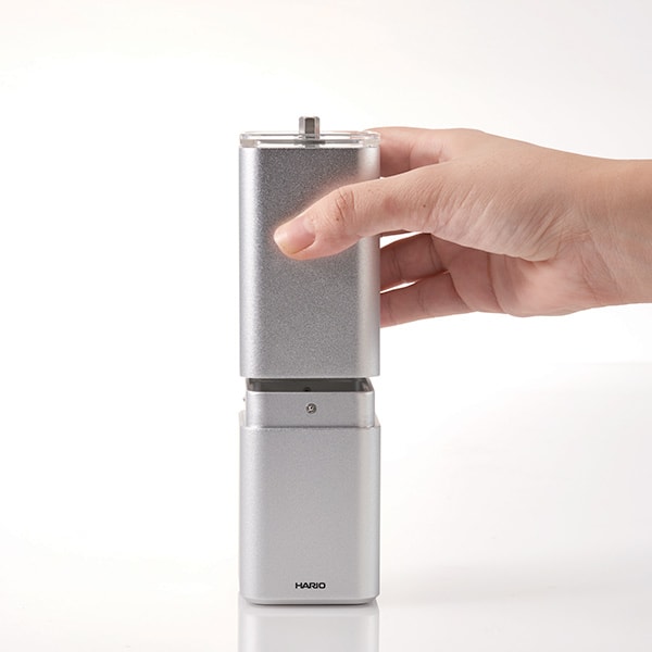 Hario PRISM Aluminum Coffee Grinder - Manual Hand Burr Mill for Espresso, French Press & Pour Over - Perfect for Home, Office & Travel Use