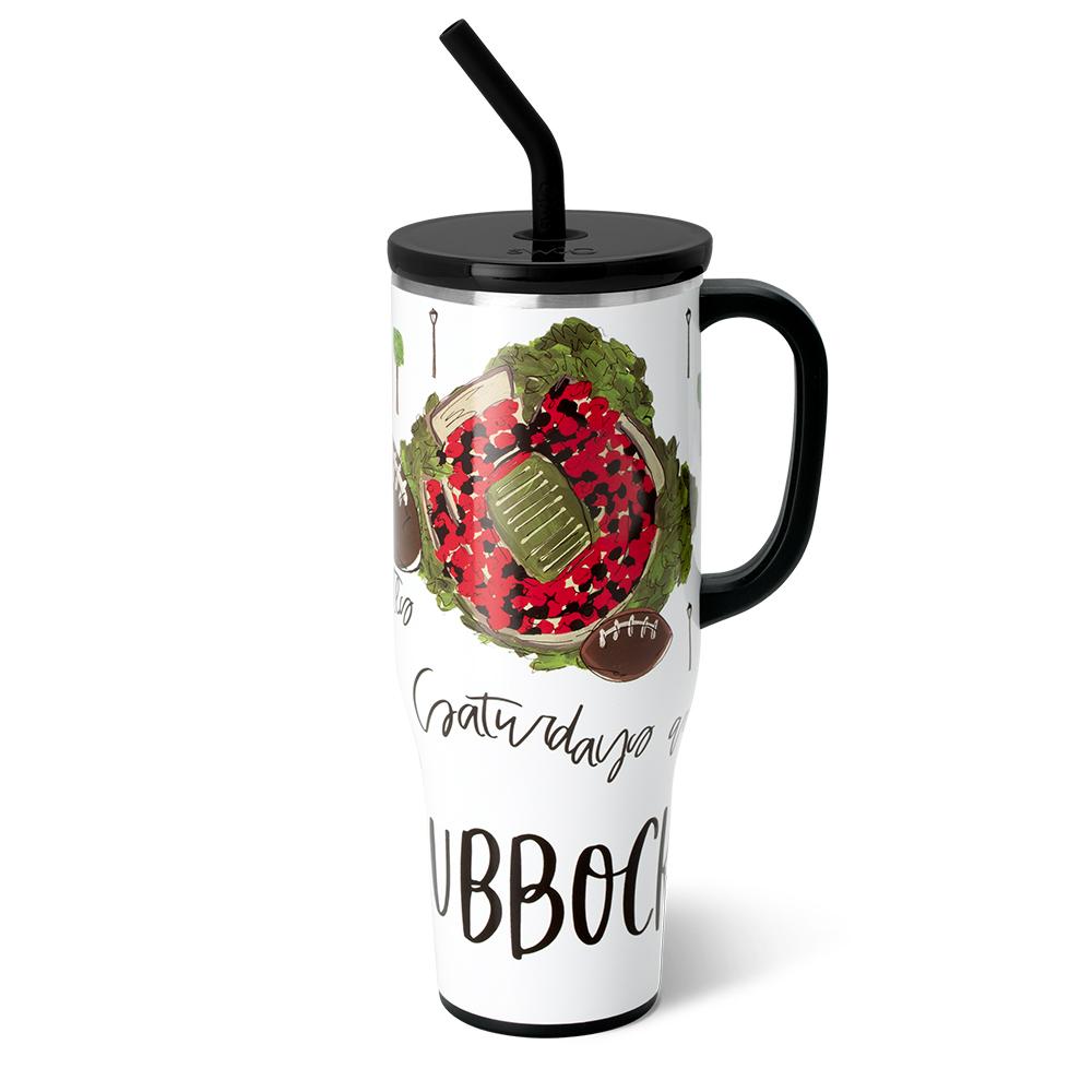 40oz Saturdays in Lubbock Mega Mug - Large Insulated Tumbler for Coffee, Tea & Cold Drinks - Perfect for Home, Office & Outdoor Adventures