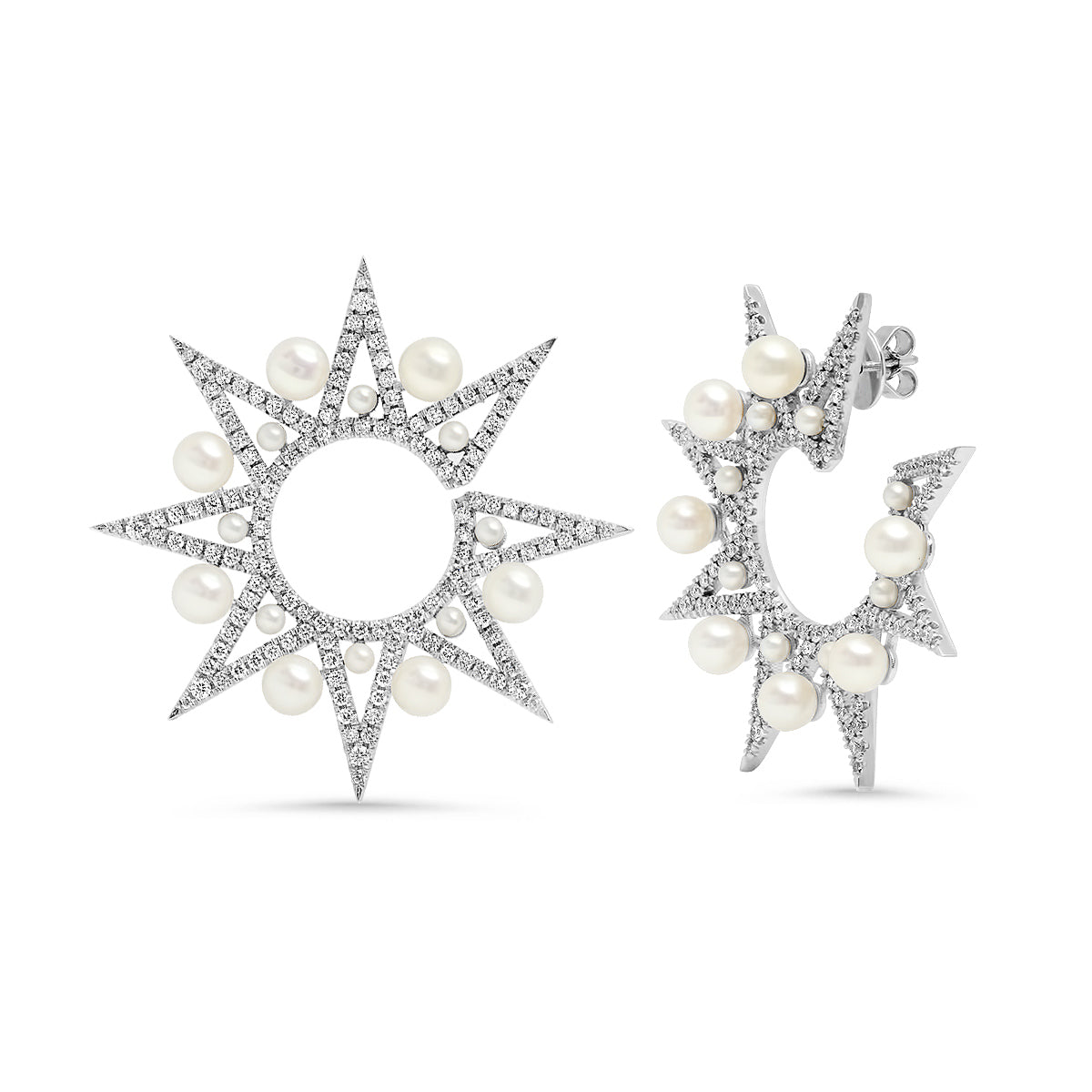 Lyra White Earrings - Elegant Pearl Stud Earrings for Women, Perfect for Weddings, Parties & Everyday Wear