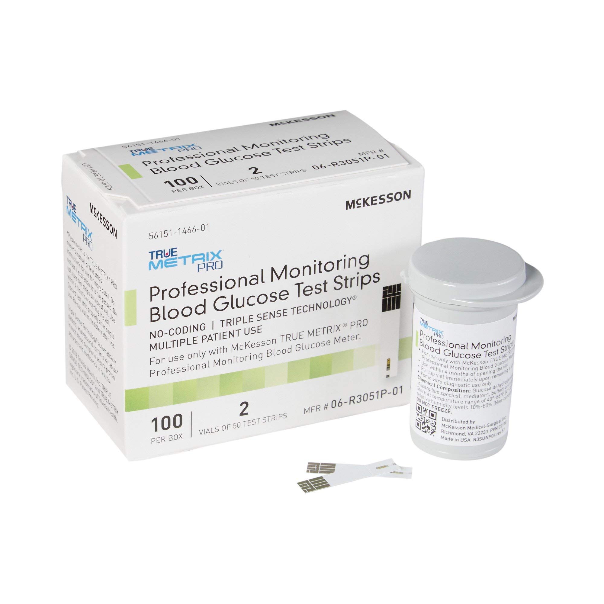 McKesson True METRIX Blood Glucose Test Strips for Diabetes Monitoring - 1200 Strips Professional Testing System for Multiple Patients | Home & Clinic Use for Accurate Diabetes Management