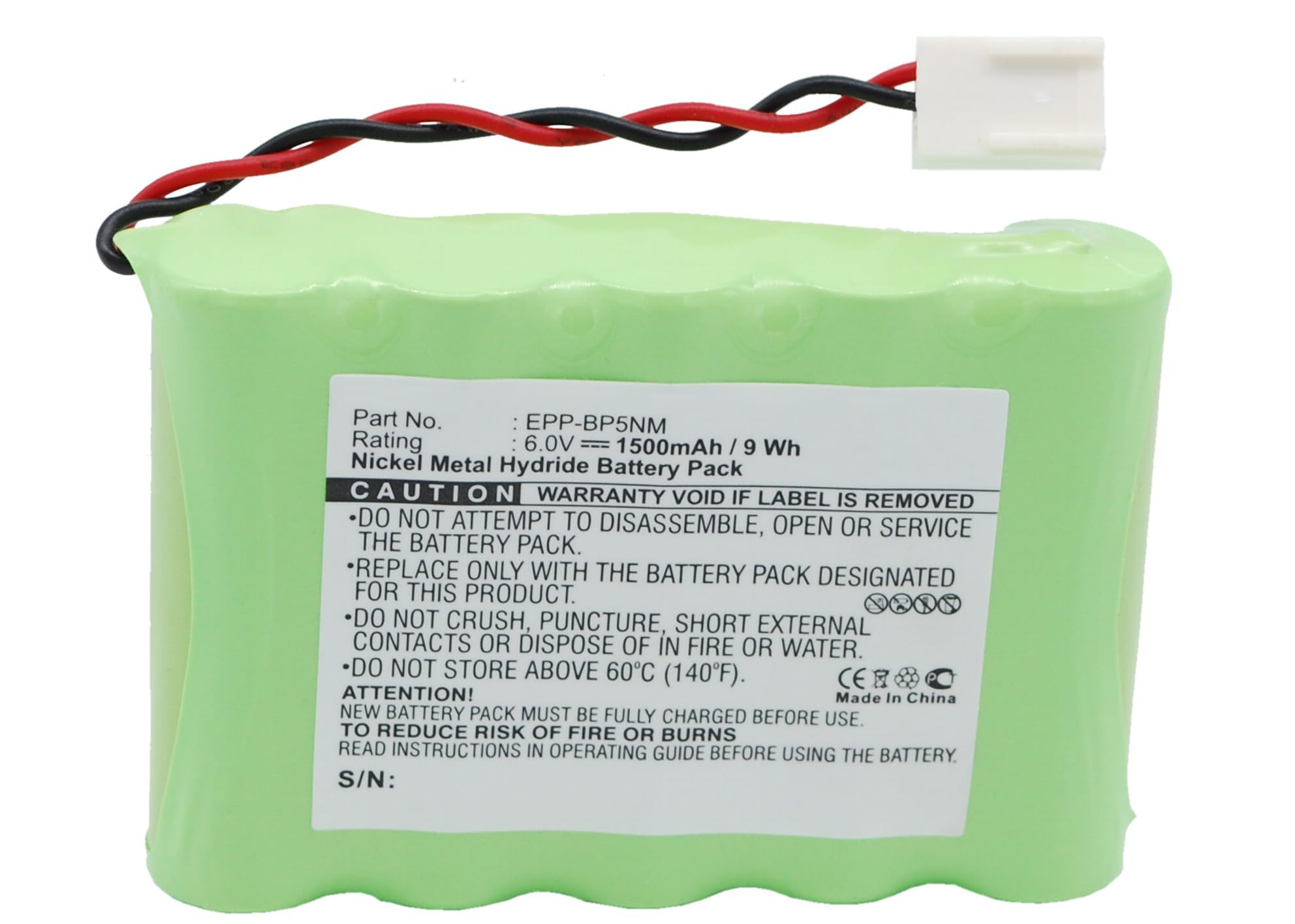 Synergy Digital 2-Way Radio Ni-MH Battery 6V 1500mAh - Replacement for Ritron RT-15 & EPP-BP5NM - Ultra High Capacity Walkie Talkie Battery for Construction, Warehouse, and Outdoor Activities