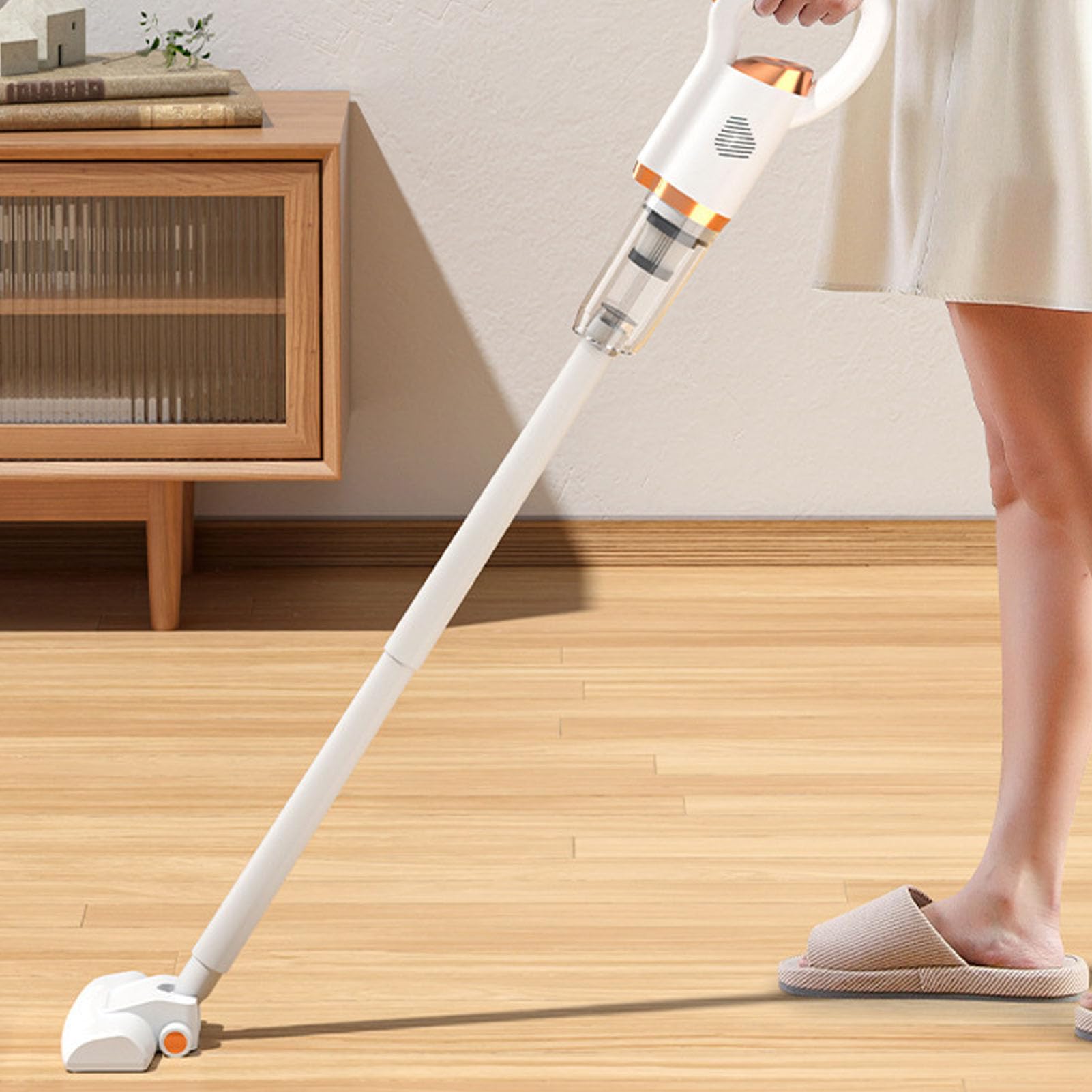 Pwshymi 2-in-1 Cordless Stick Vacuum Cleaner - Powerful Handheld Vacuum with Long Battery Life, Lightweight & Quiet for Home Cleaning - Perfect for Hard Floors, Carpets, Pet Hair & Car Interiors