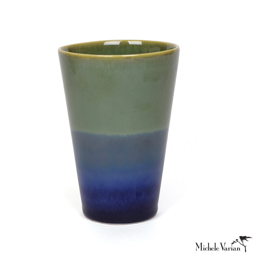 Vibrant Multi-Colored Insulated Tumbler - Green & Blue Stainless Steel Travel Mug for Hot & Cold Drinks | Perfect for Office, Gym, Hiking & Outdoor Adventures