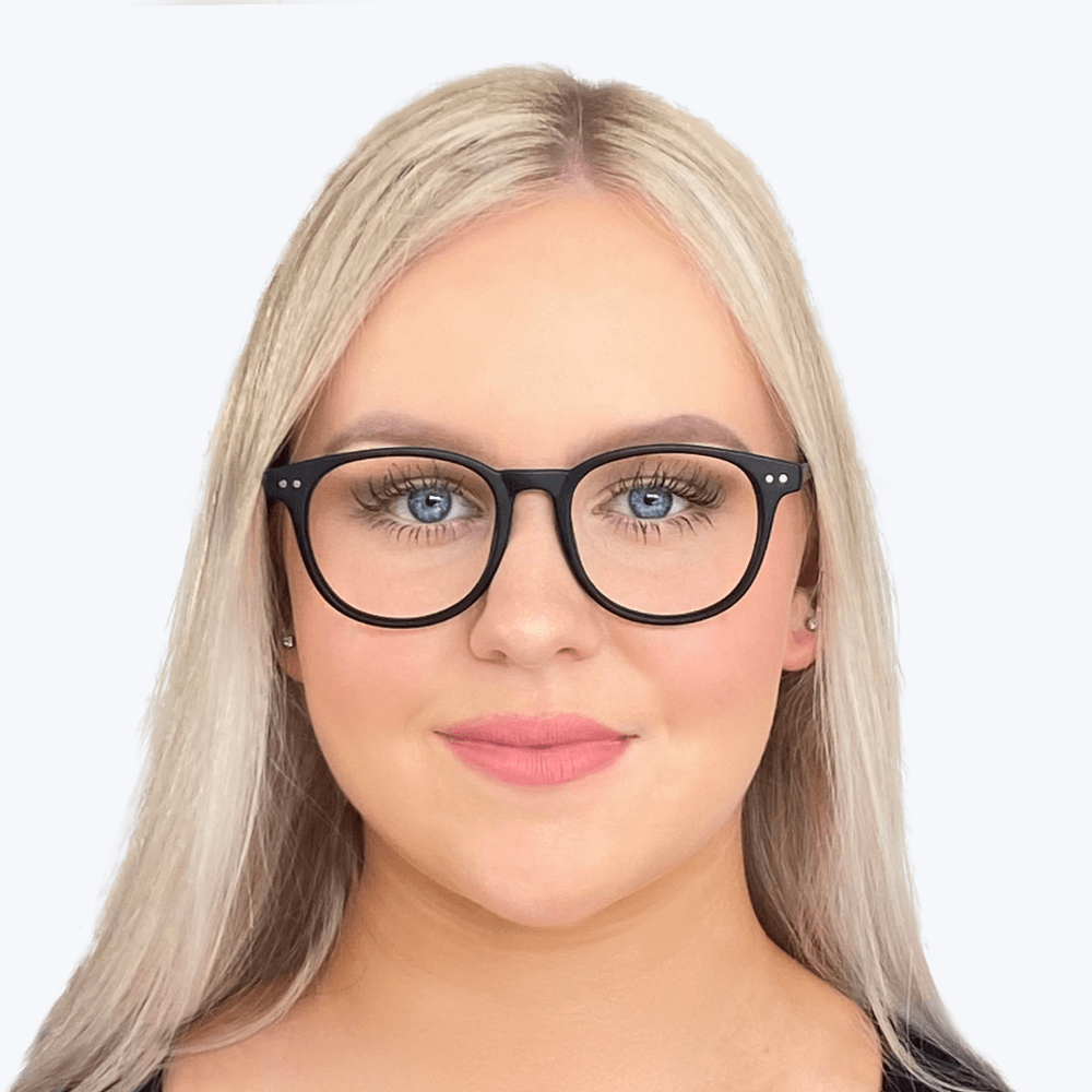 ScreenTime Billie Blue Light Blocking Computer Glasses - Anti-Eye Strain Gaming & Reading Glasses for Men & Women - Matte Black Frame for Office, Gaming & Digital Device Use