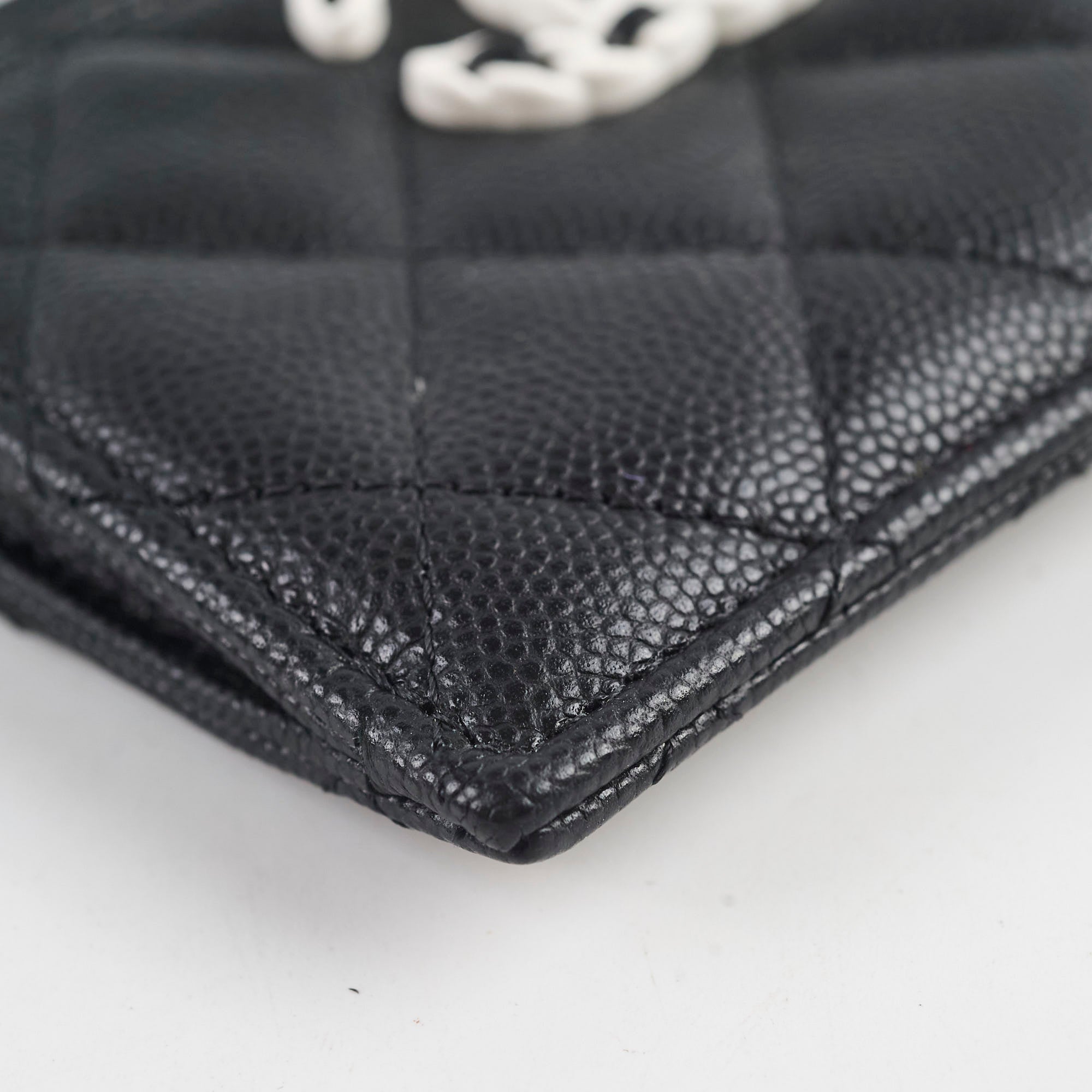 Chanel Classic Caviar Leather Card Holder Wallet - Black | Luxury Compact Credit Card Case for Women | Perfect for Everyday Use, Travel & Gifting