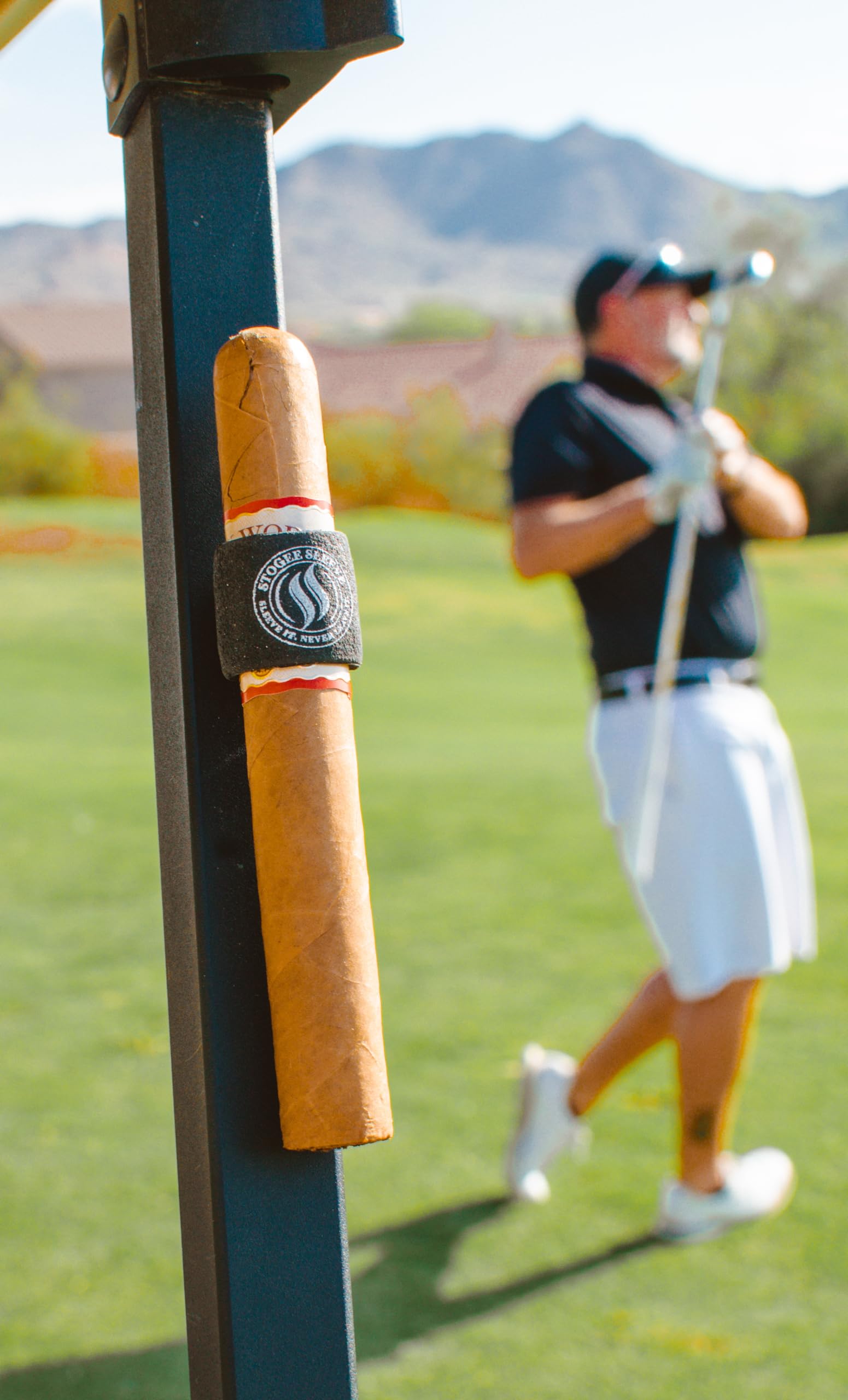 Premium Magnetic Cigar Holder - Compact & Fire Retardant Golf Cart Accessory | Multi-Purpose Cigar Accessory for Golfing, Driving & Outdoor Activities