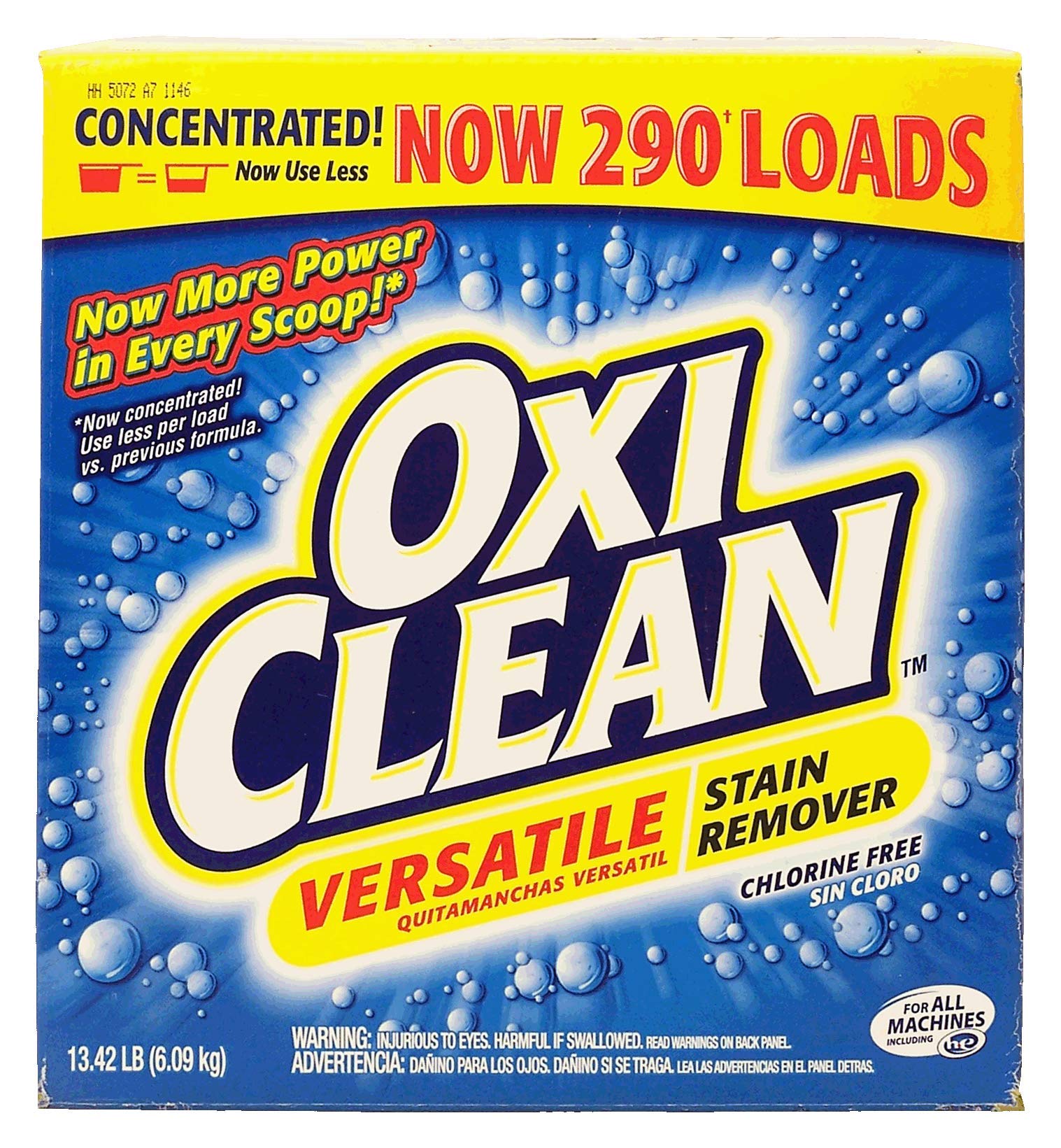 Oxi Clean Versatile Concentrated Stain Remover Powder - 11.6 lbs (5.26kg) for 290 Loads | Removes Tough Stains on Clothes, Carpets & Upholstery | Ideal for Laundry, Household Cleaning & Stain Removal