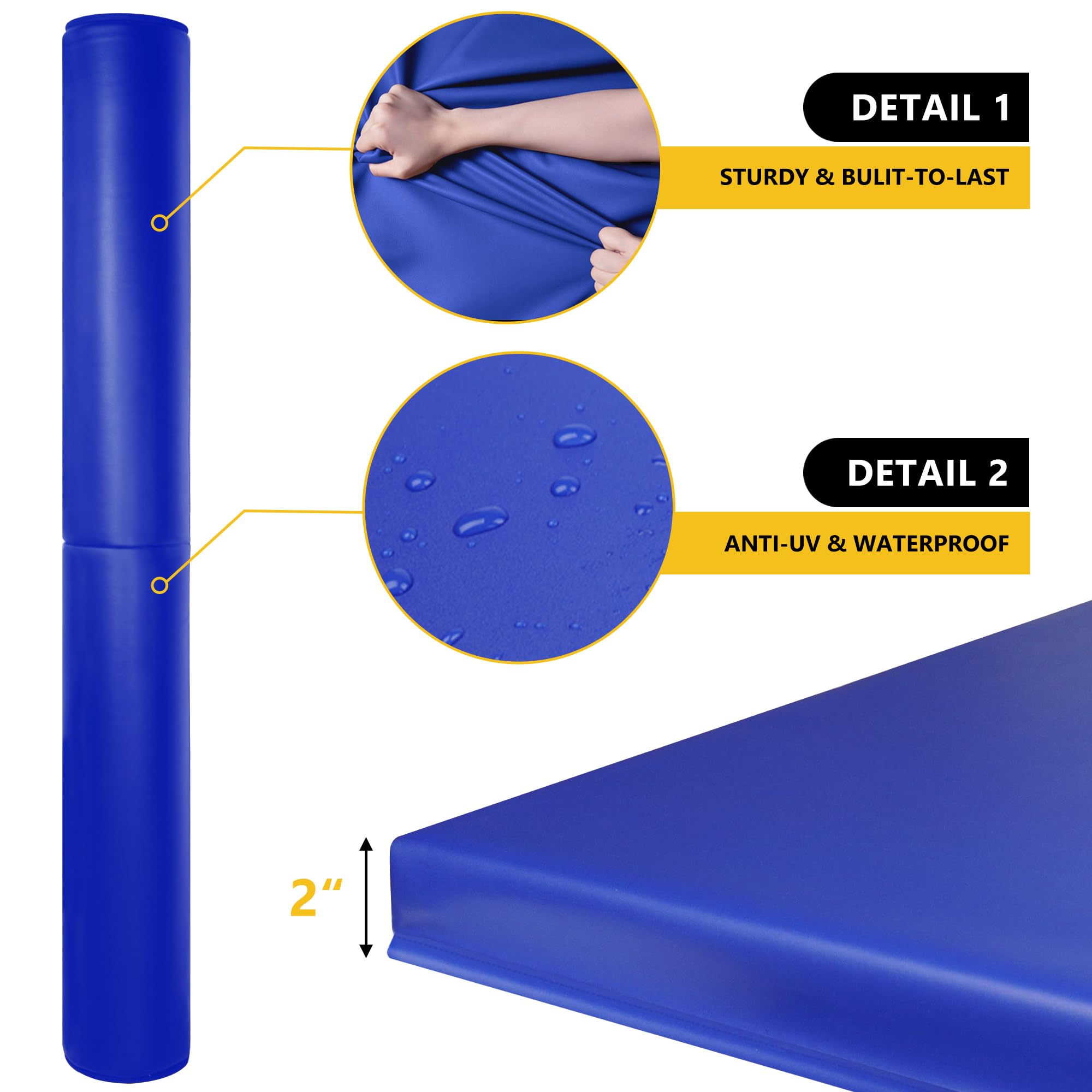 6 Feet Tall Round and Square Pole Pad - Heavy Duty 2