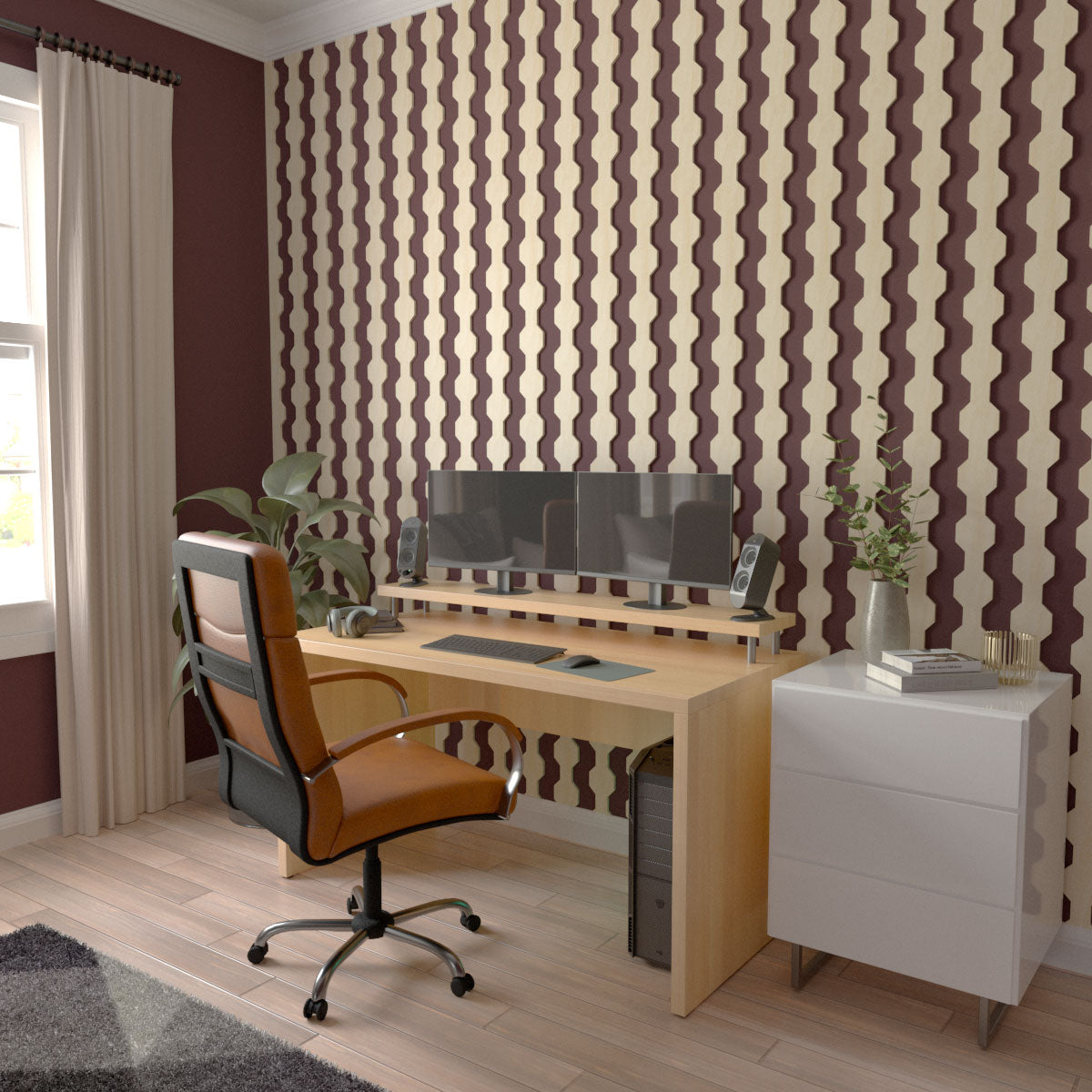 Adjustable Wood Slat Wall Kit for Home Decor - DIY Modern Wooden Wall Paneling for Living Room, Bedroom & Office - Easy Installation & Customizable Design