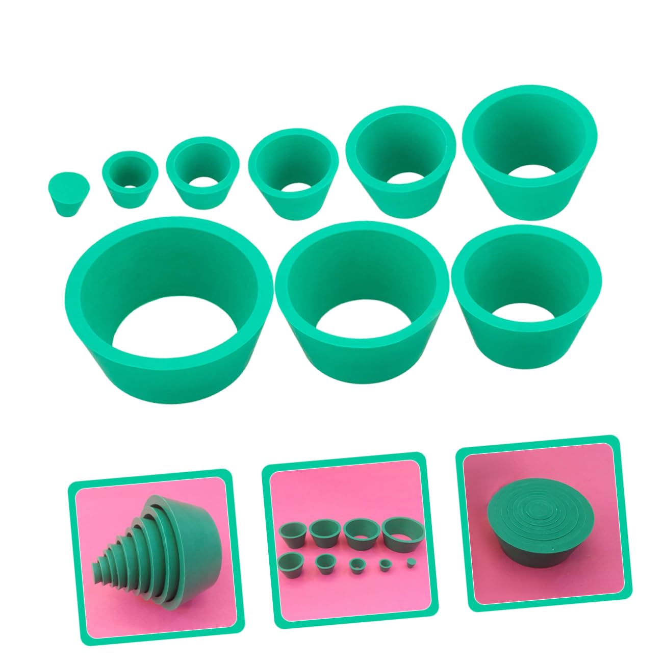 2 Sets Lab Filter Adapter with Rubber Stopper - Tapered Funnel for Kitchen Strainer & Flask, Perfect for Home Brewing, Chemistry Experiments, and Food Preparation