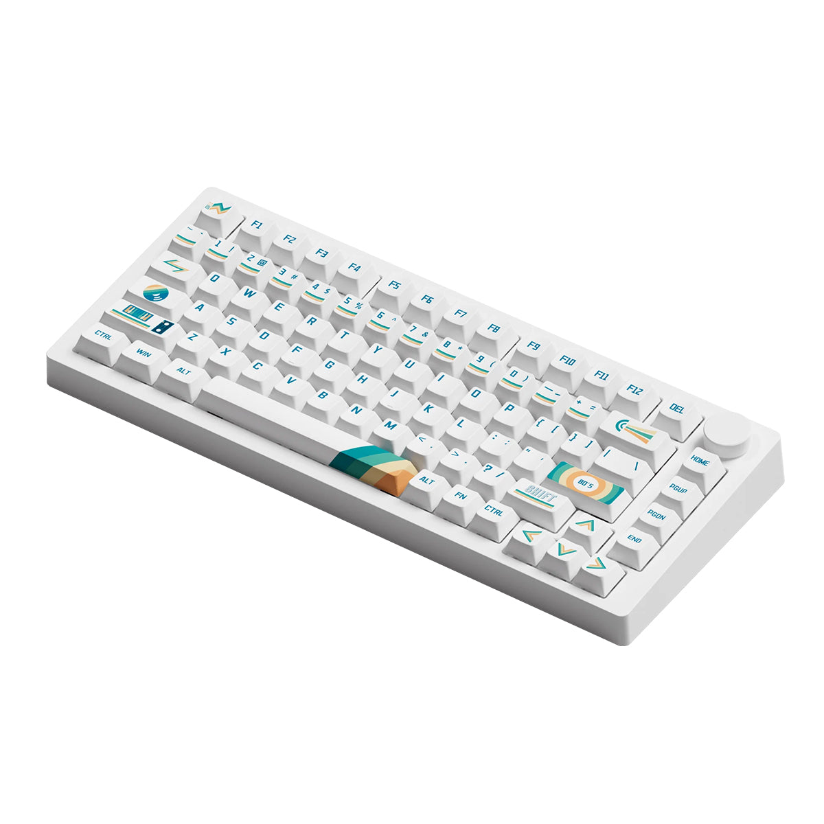 Akko Monsgeek M1 V5 VIA 75% Wireless Aluminum Mechanical Keyboard with Rosewood Switch - 1980s Retro Style for Gaming, Typing & Office Work