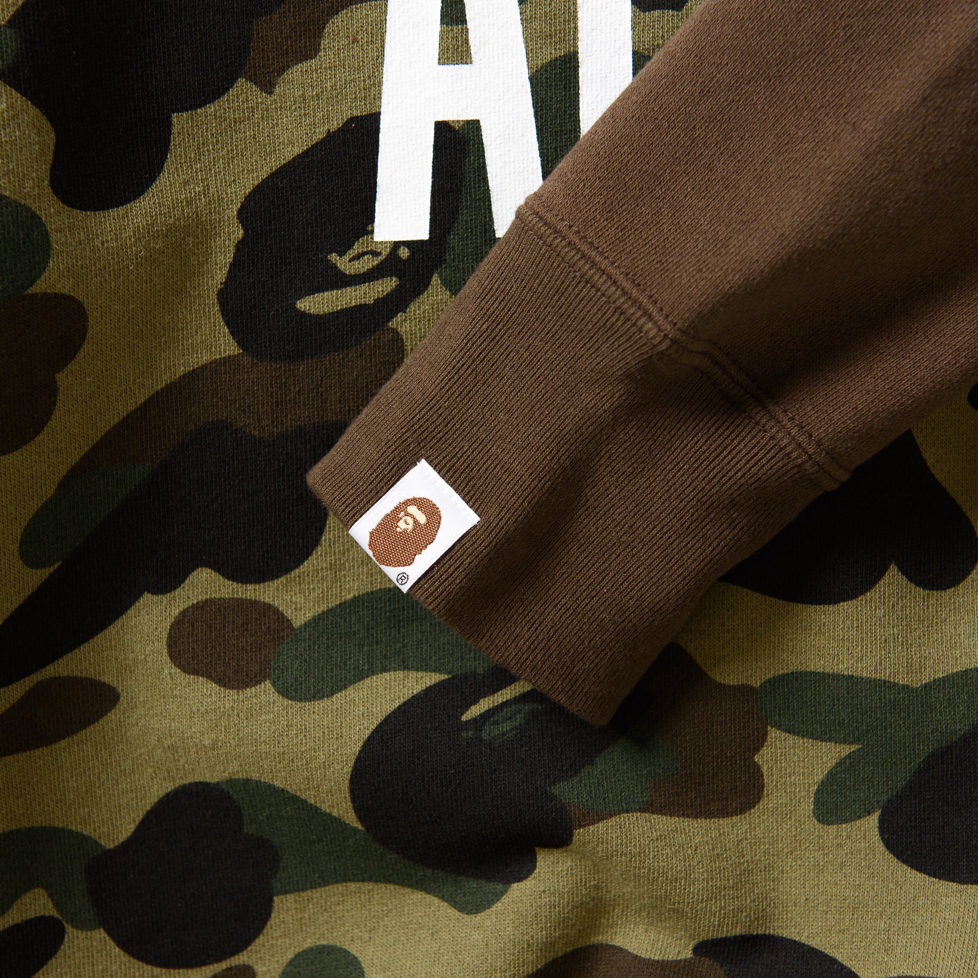 BAPE 1st Camo Relaxed Fit Crewneck Sweatshirt - Green | Streetwear Fashion for Men | Casual Wear & Urban Style