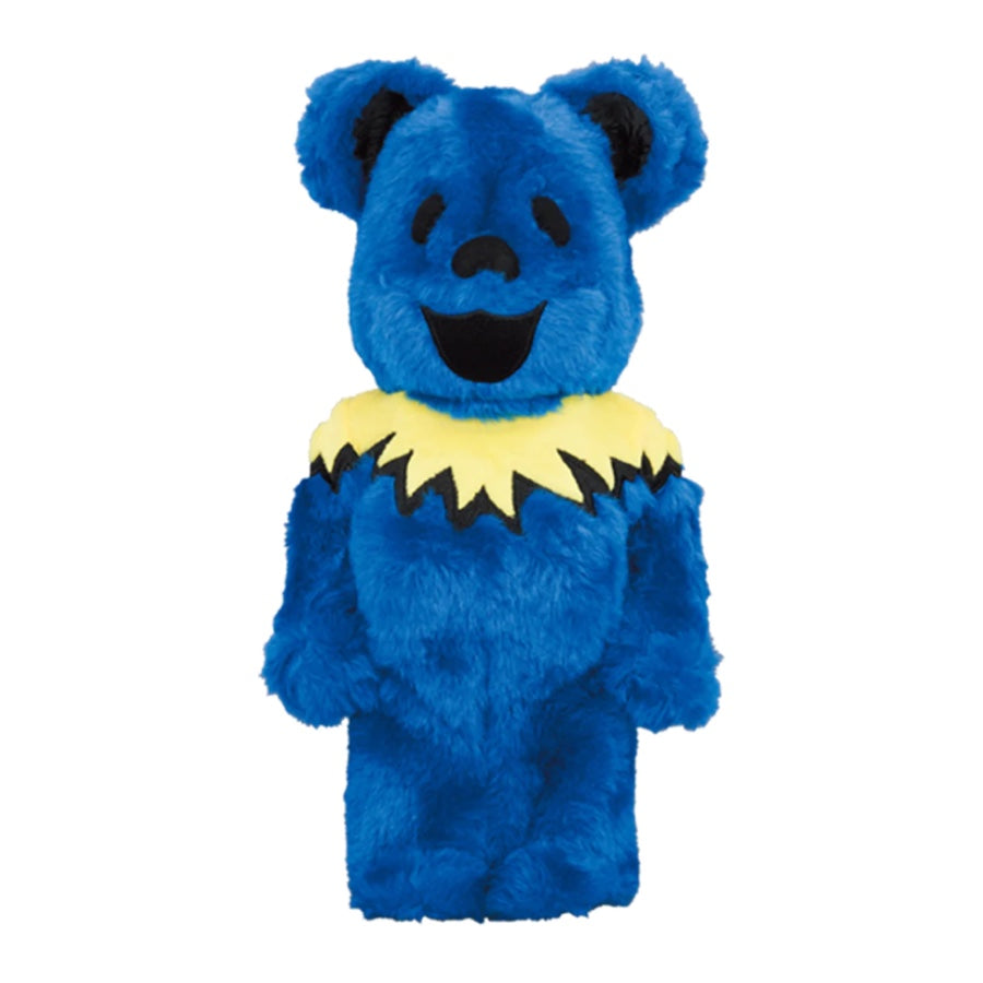 Bearbrick x Grateful Dead Dancing Bear 400% Blue Collectible Figure - Perfect for Home Display, Office Decor & Pop Culture Enthusiasts