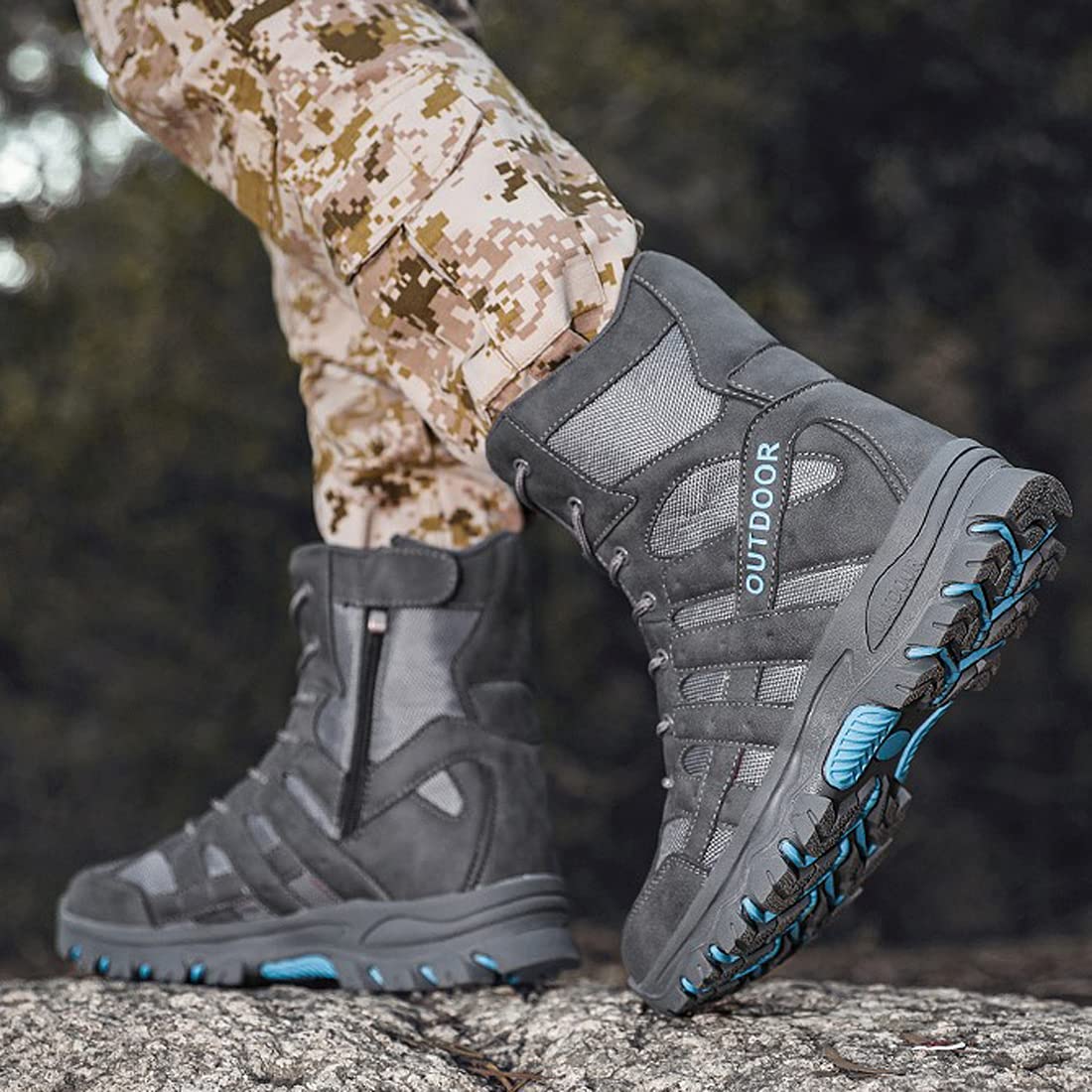 **Men's Lightweight Trail Running Shoes - Waterproof Hiking Boots for Trekking & Outdoor Walking - Perfect for Camping, Backpacking & Adventure Travel**