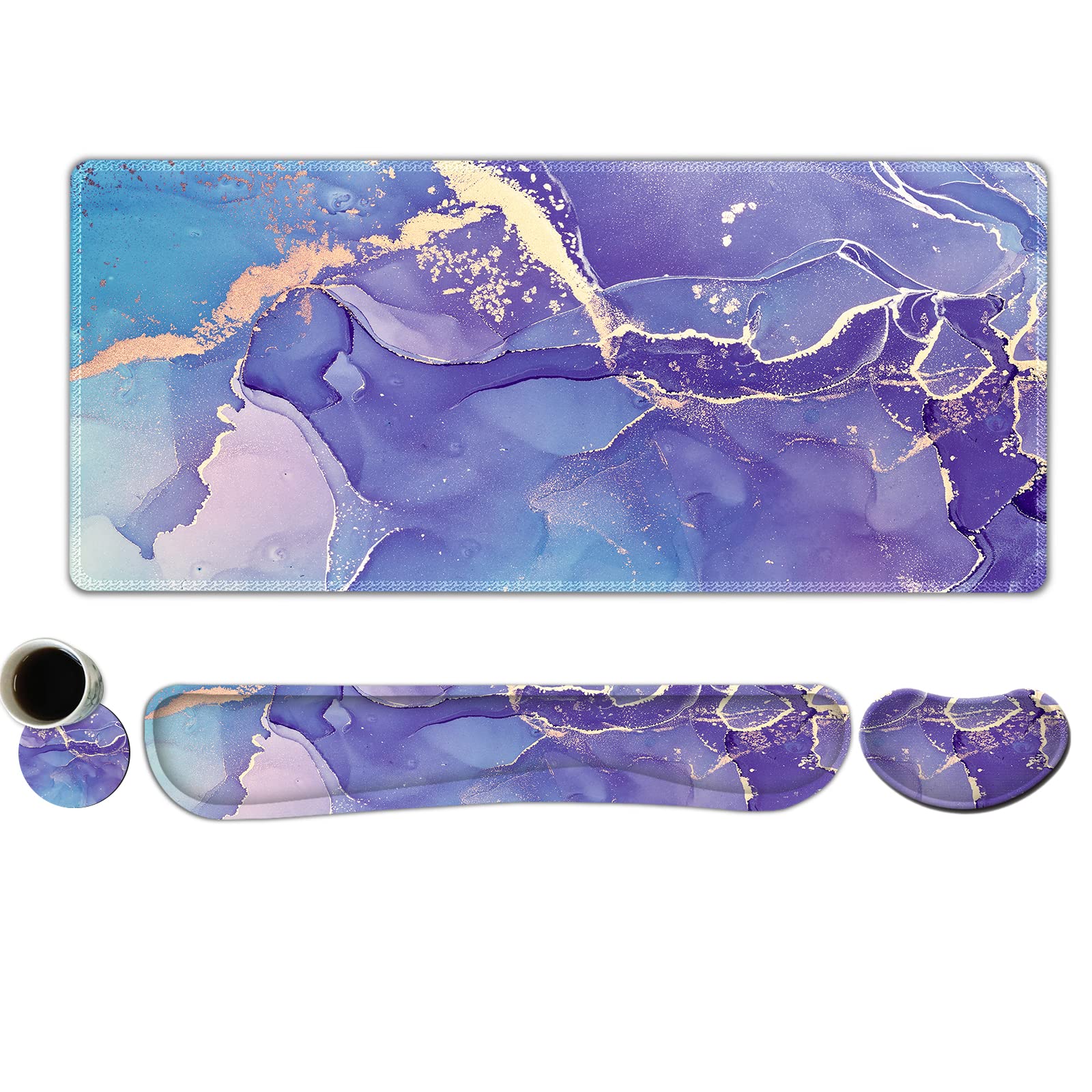 DINKY Gaming Mouse Pad Set with Wrist Rest - 35.4