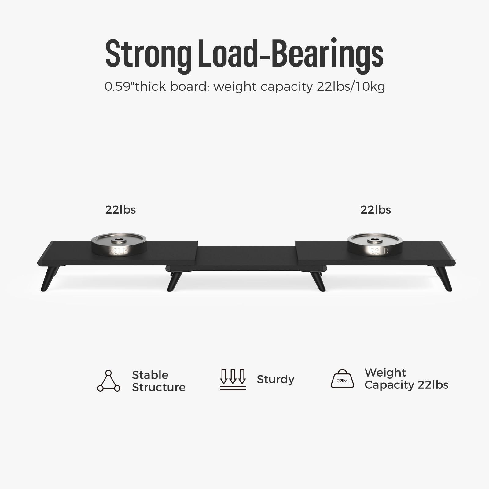 Loukin Dual Monitor Stand Riser for Desk - 43.6\