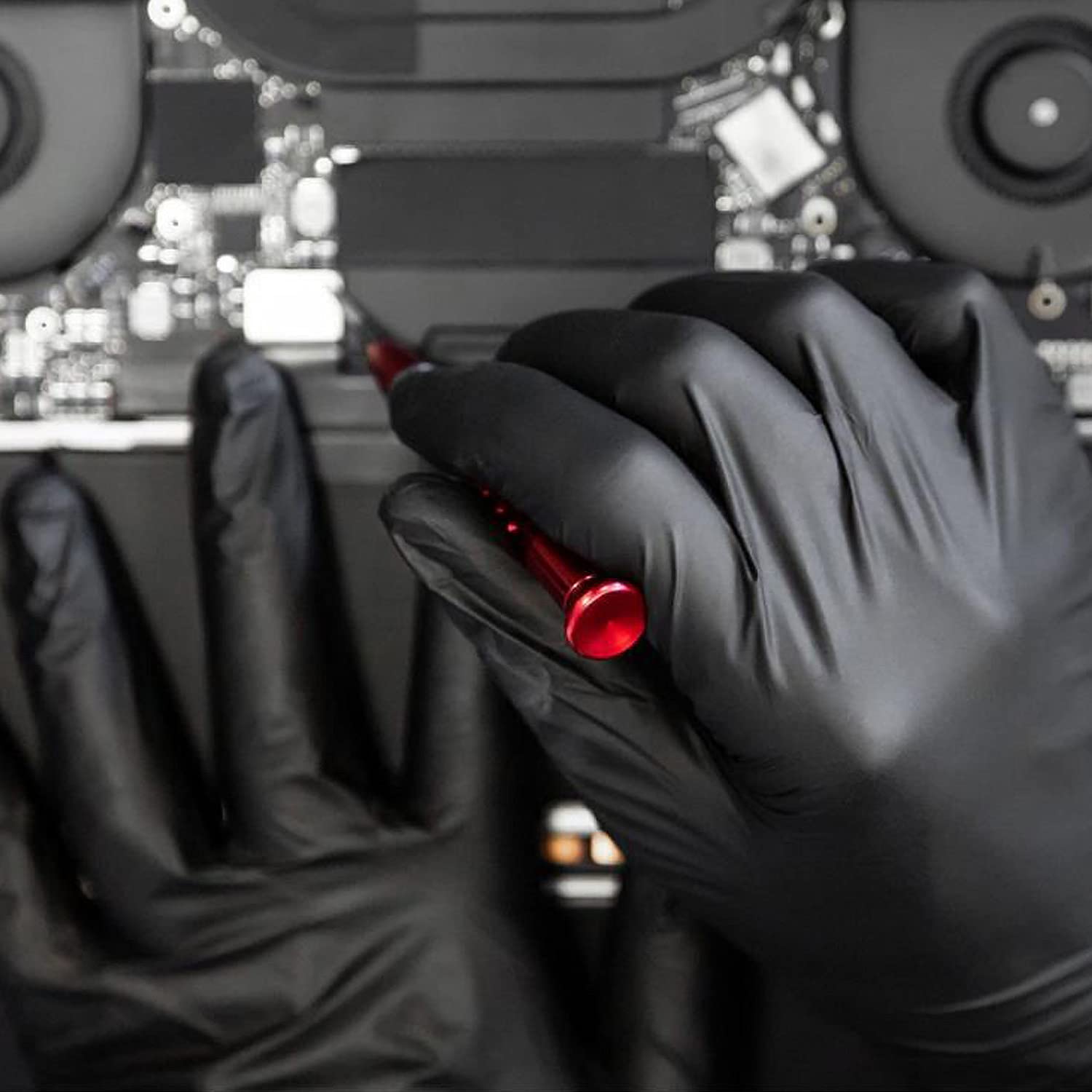 5R Nitrile Gloves - Latex-Free & Powder-Free Disposable Gloves with Textured Grip for Food Handling, Medical Use, Cleaning & Industrial Safety Work