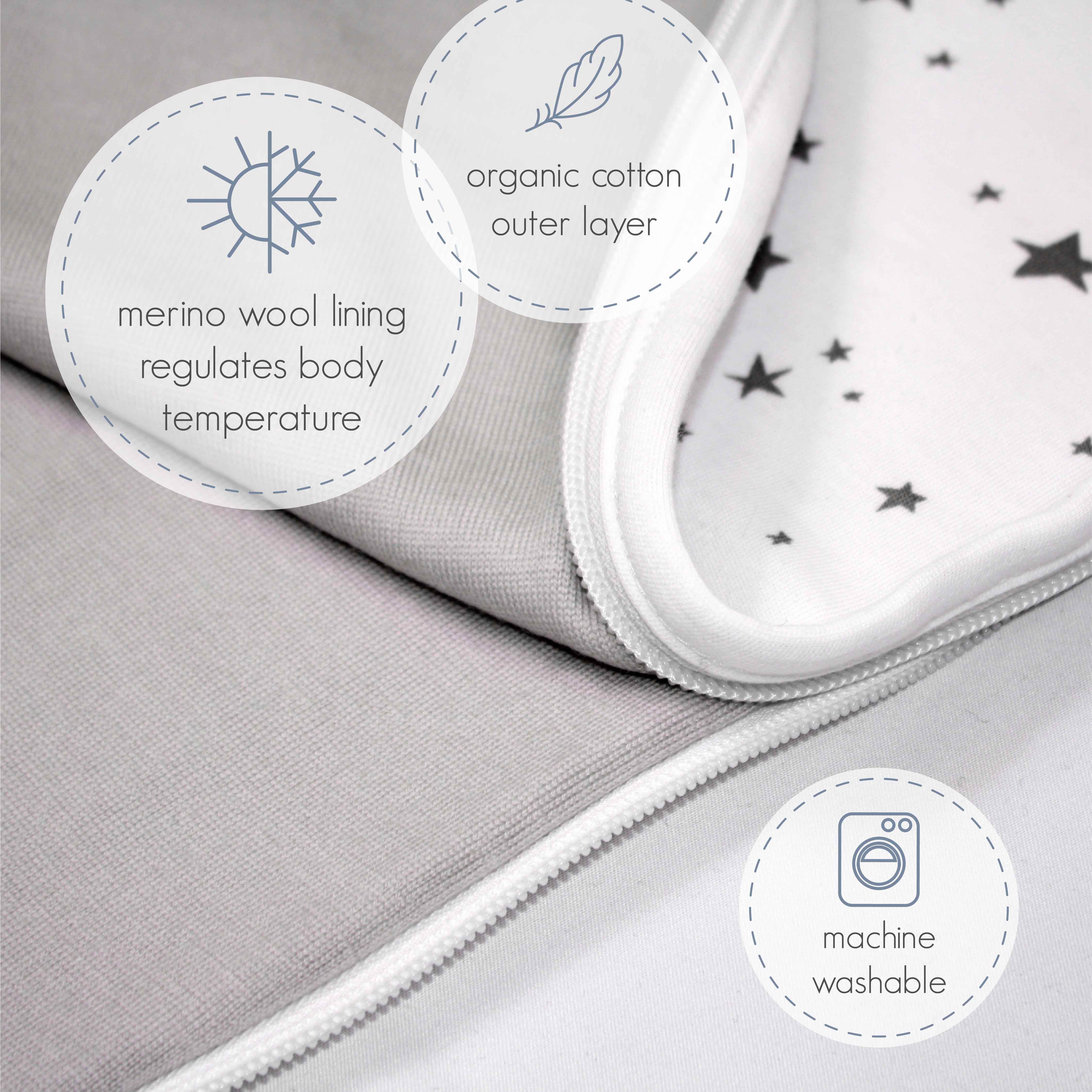 4 Season Baby Sleep Sack - Merino Wool & Organic Cotton for Infants 2 Months to 2 Years - Soft & Breathable Strawberry Design - Perfect for Nursery, Daycare & Travel